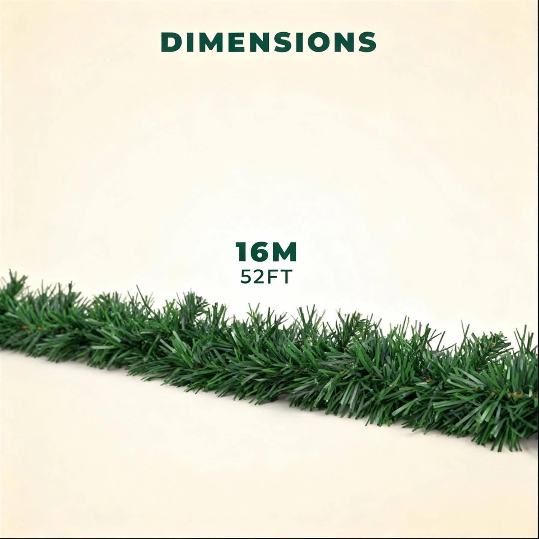 3pcs - 16m Alaskan Green Garland