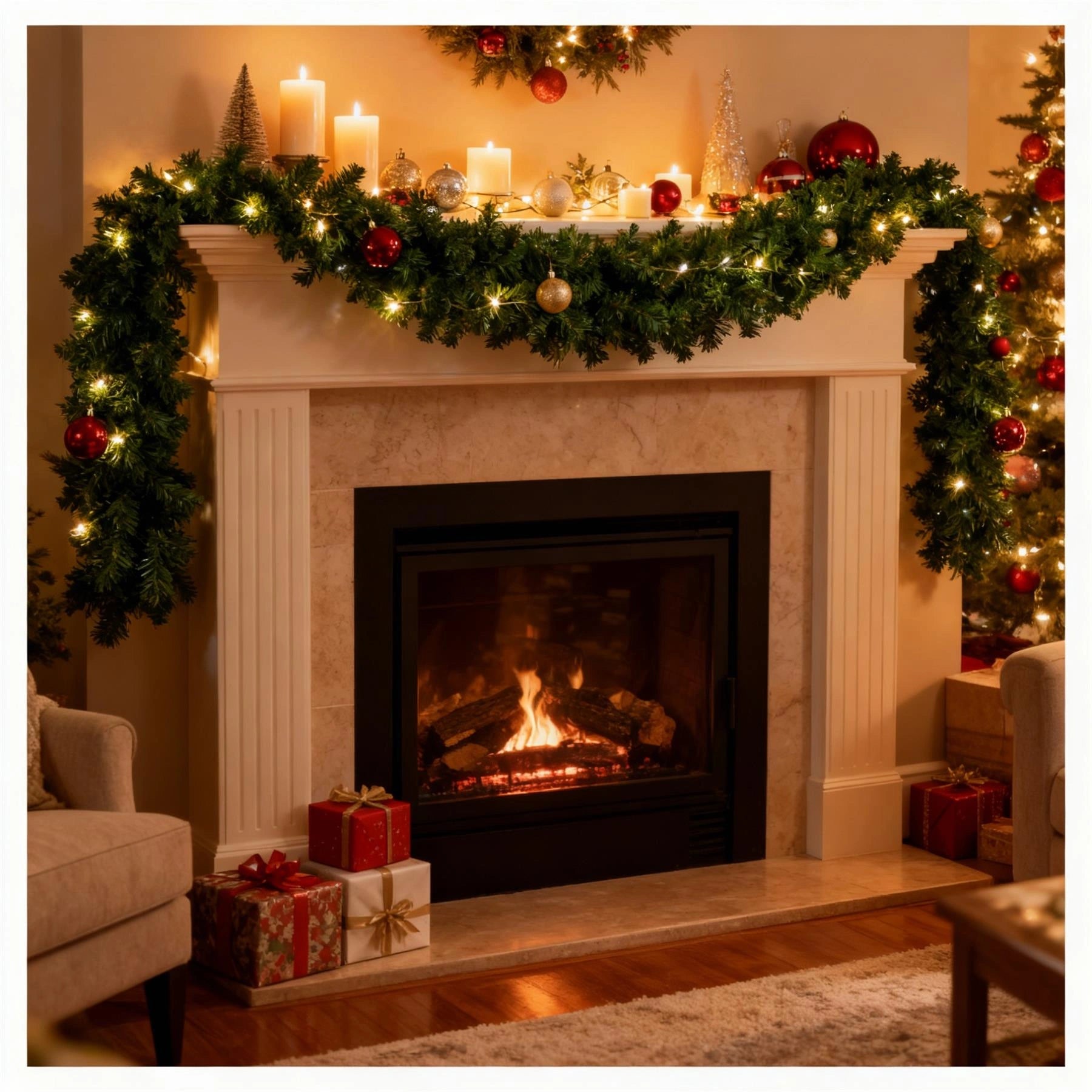 2pcs - 2.7m Alaskan Green Garland