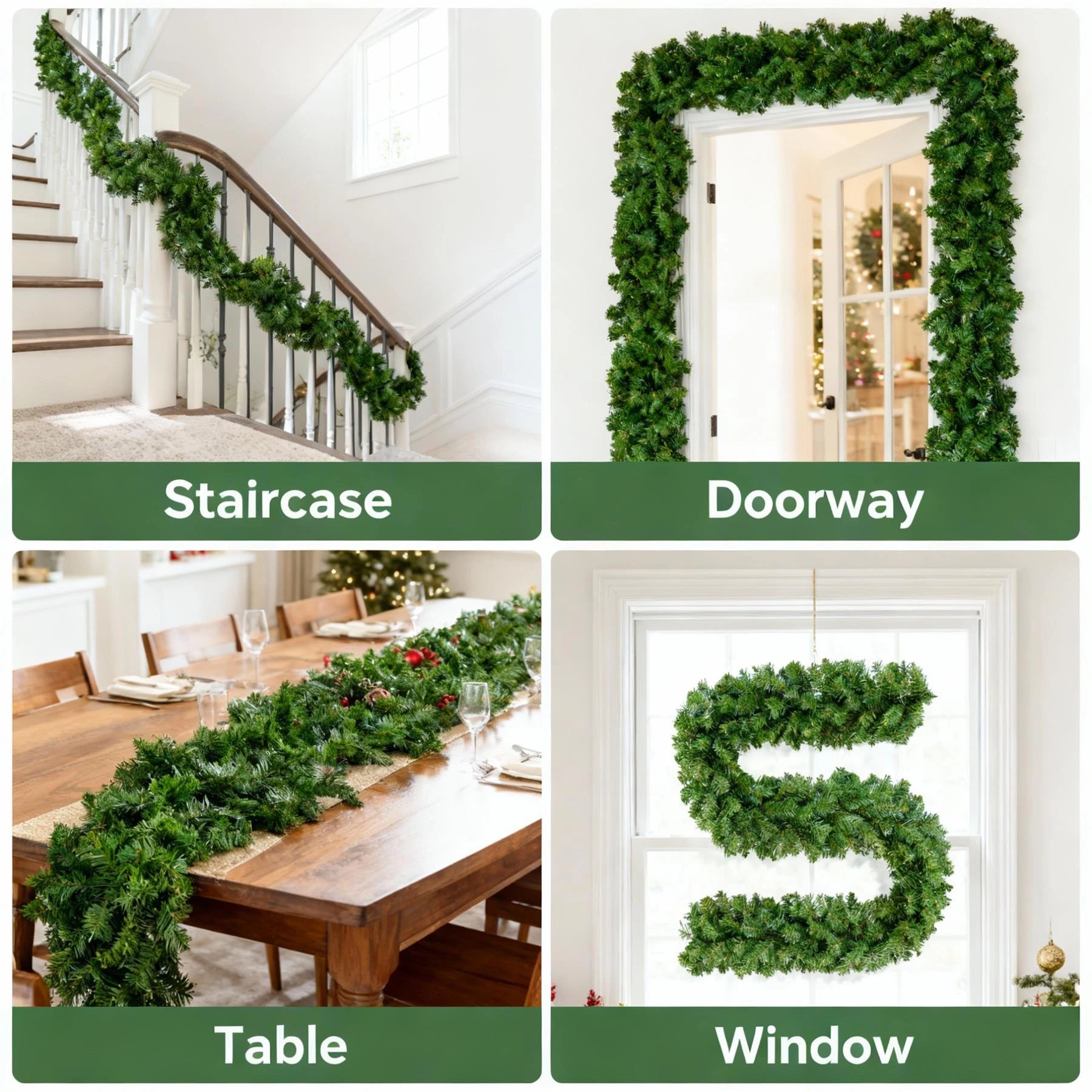 2pcs - 2.7m Alaskan Green Garland