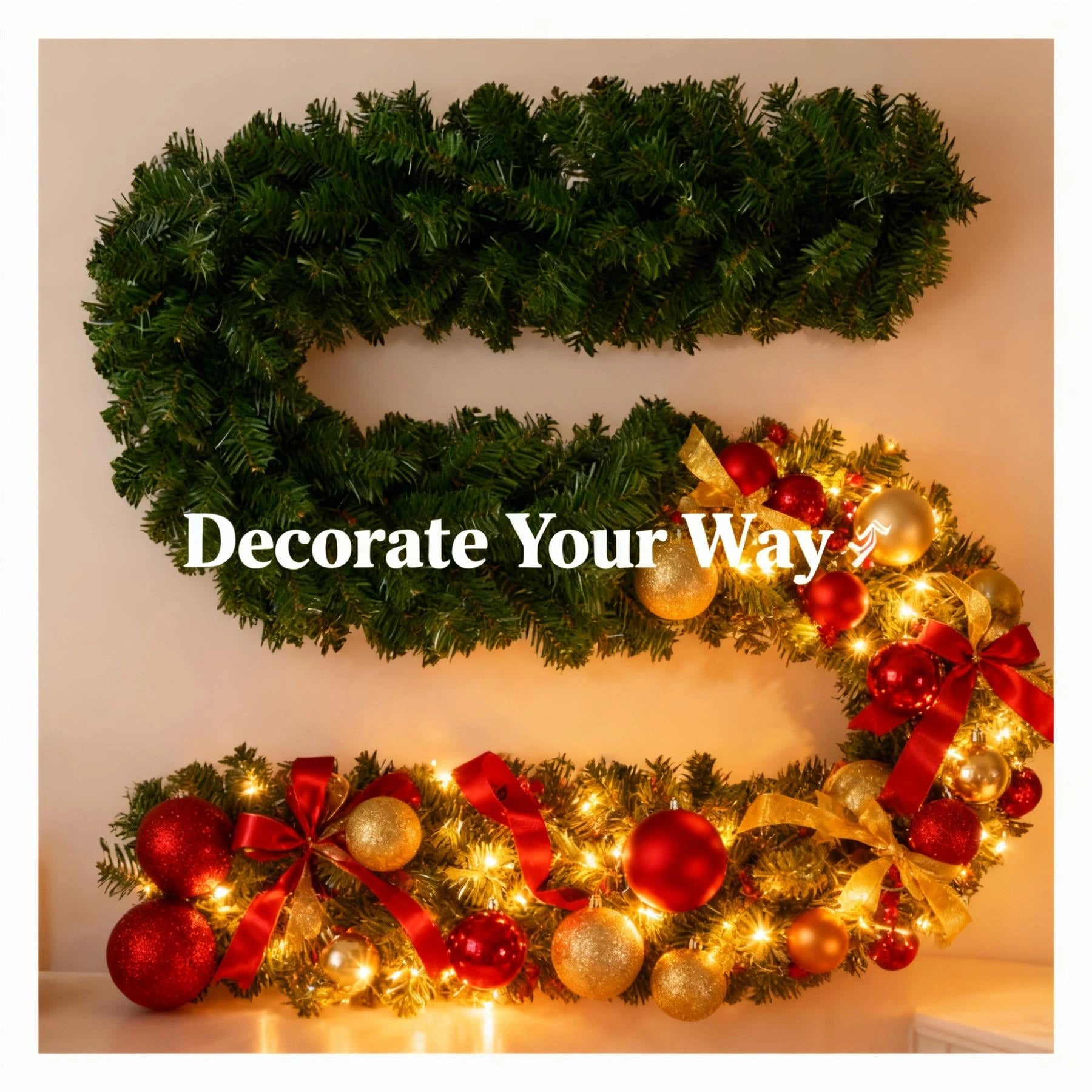 2pcs - 2.7m Alaskan Green Garland