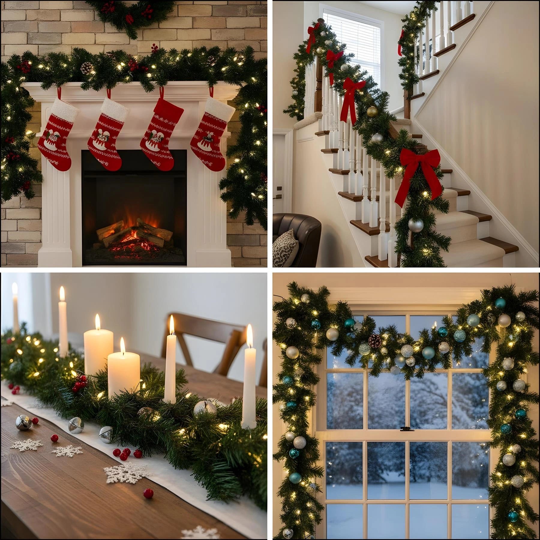 2pcs - 2.7m Alaskan Green Garland