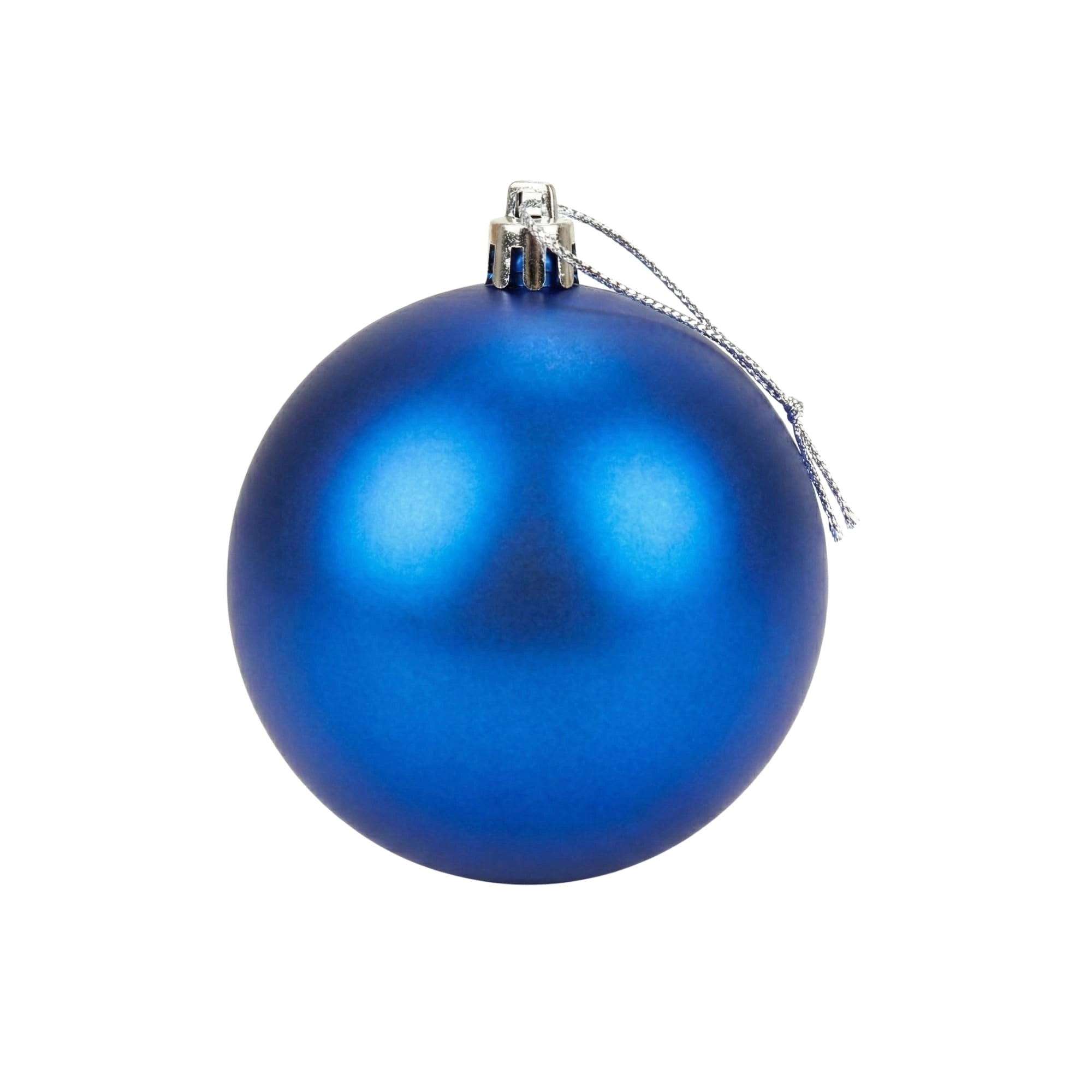 20cm Dark Blue Matte Shatterproof Christmas Bauble – Elegant Festive Hanging Decoration