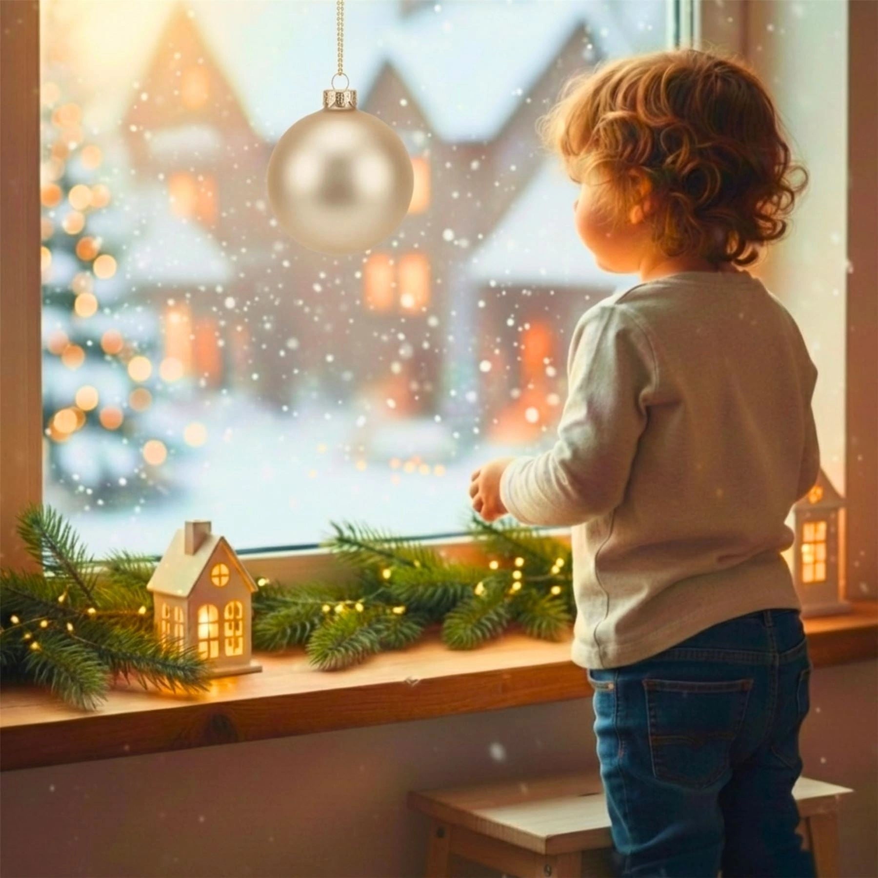 20cm Champagne Matte Shatterproof Christmas Bauble – Elegant Festive Hanging Decoration