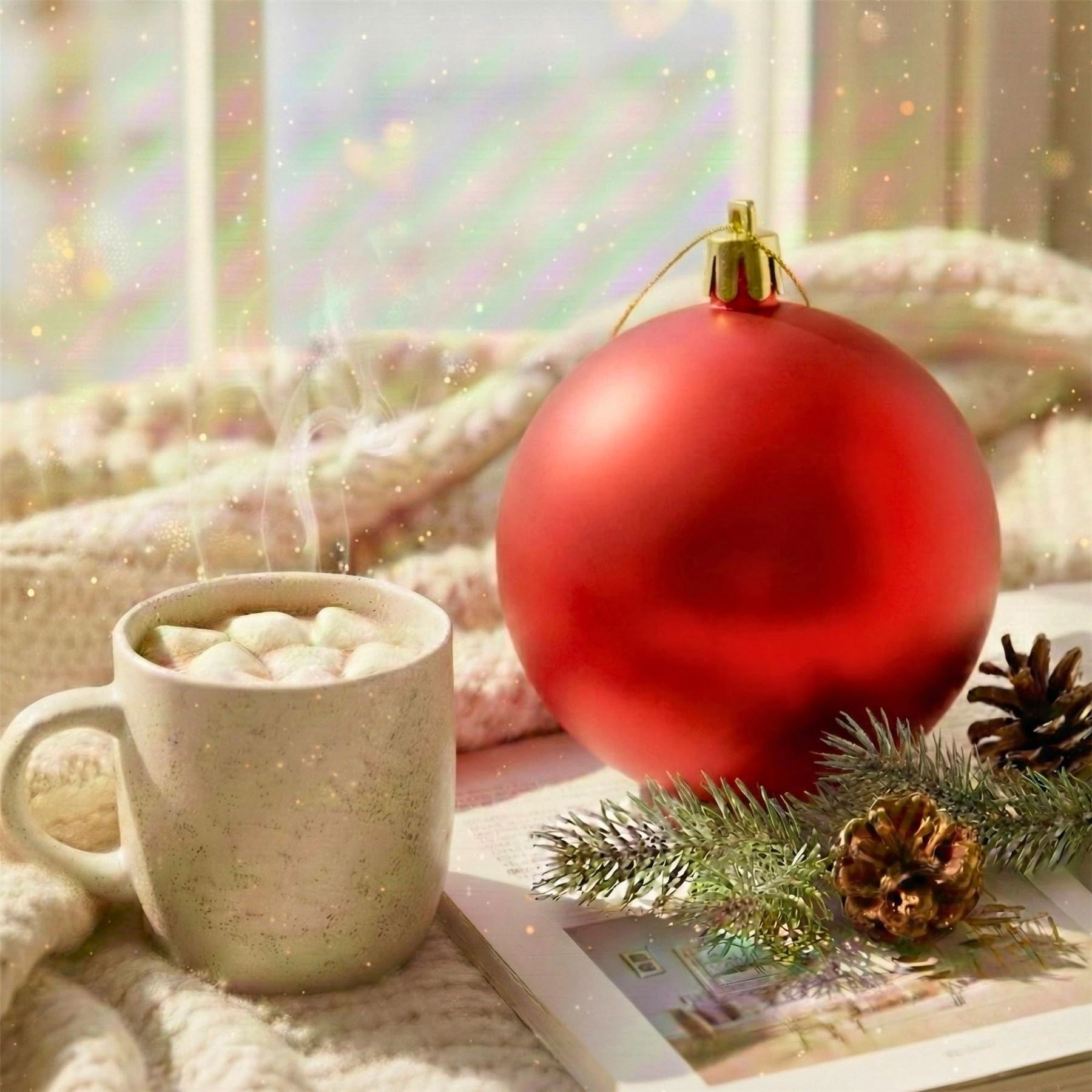 25cm Red Christmas Bauble – Matte Finish, Shatterproof