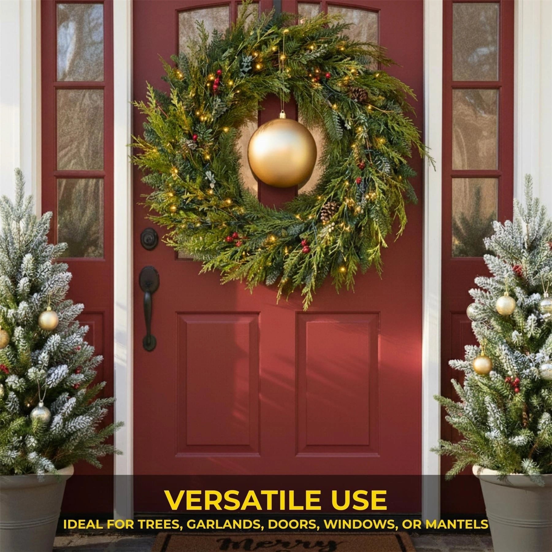 25cm Champagne Christmas Bauble – Matte Finish, Shatterproof