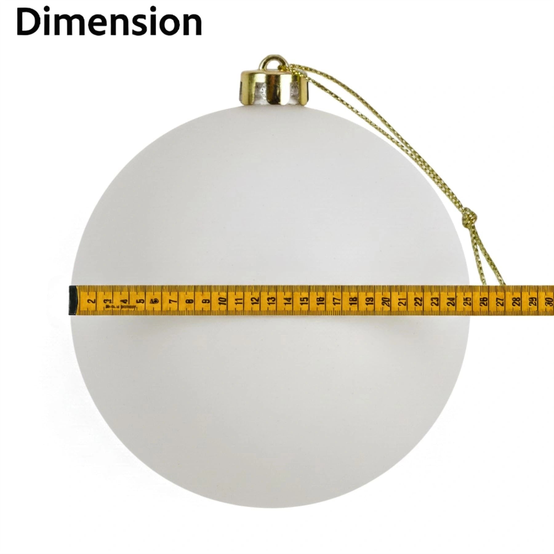 25cm Dark Red Christmas Bauble – Matte Finish, Shatterproof