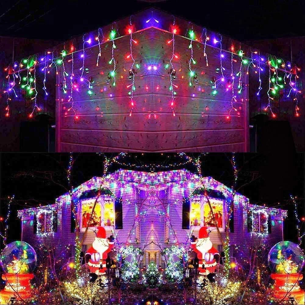Christmas 240 LED Lights Snowing Chaser Icicle Bright Party Wedding Xmas Outdoor