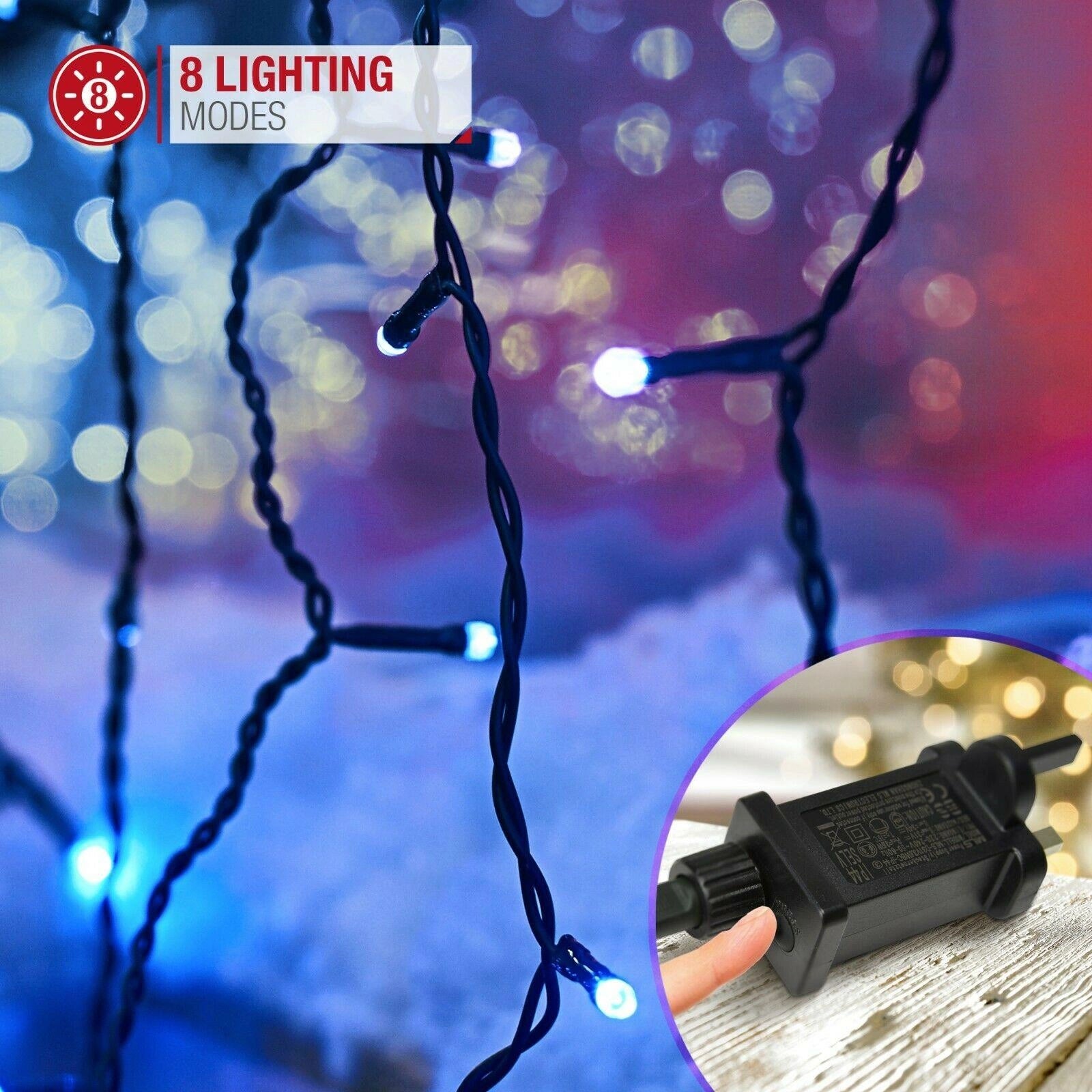 240LED Waterfall Icicle Light Outdoor Connectable Snowing Chaser Xmas Home Decor