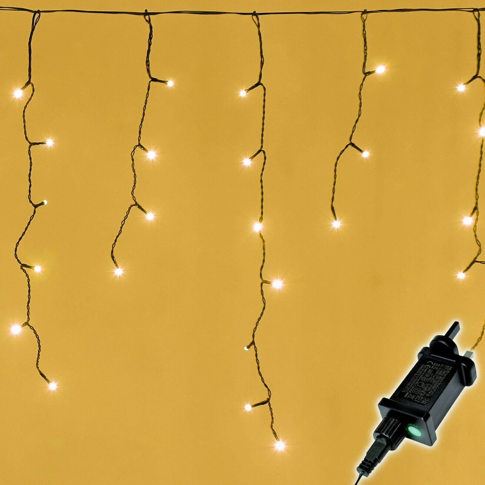 480LED Waterfall Icicle Light Outdoor Connectable Snowing Chaser Xmas Home Decor