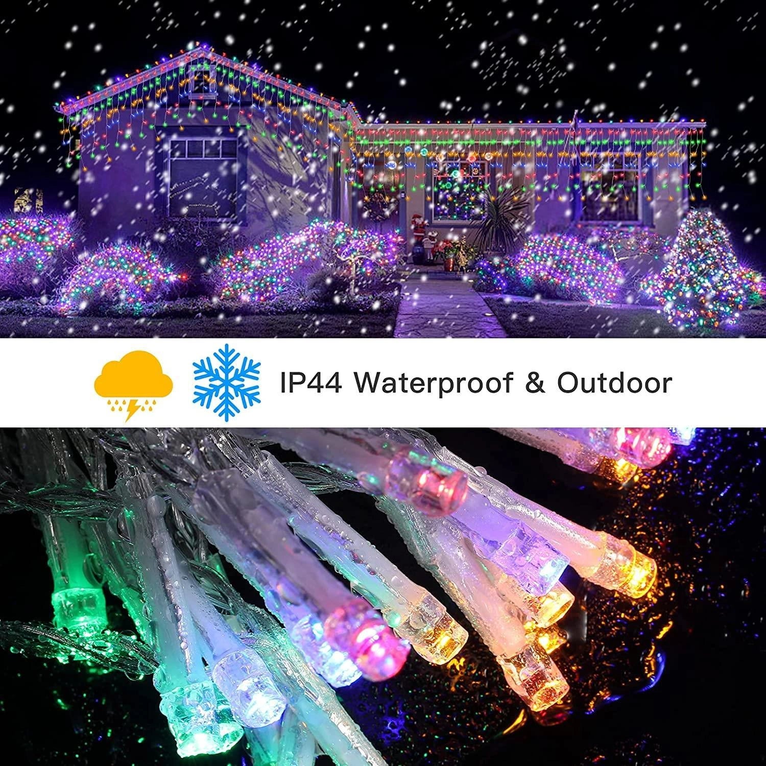 Christmas 720 LED Lights Snowing Chaser Icicle Bright Party Wedding Xmas Outdoor