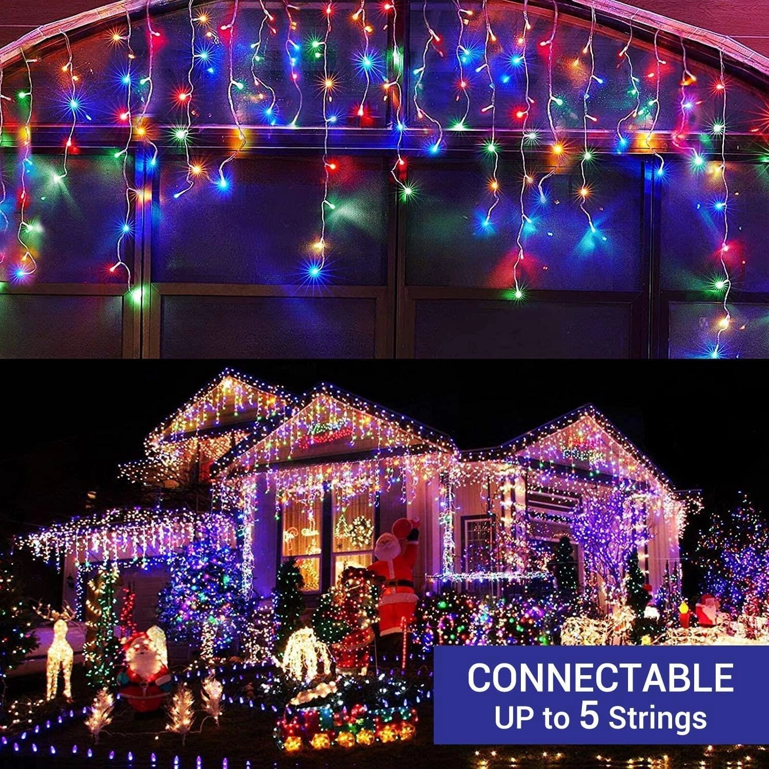 Christmas 960 LED Lights Snowing Chaser Icicle Bright Party Wedding Xmas Outdoor