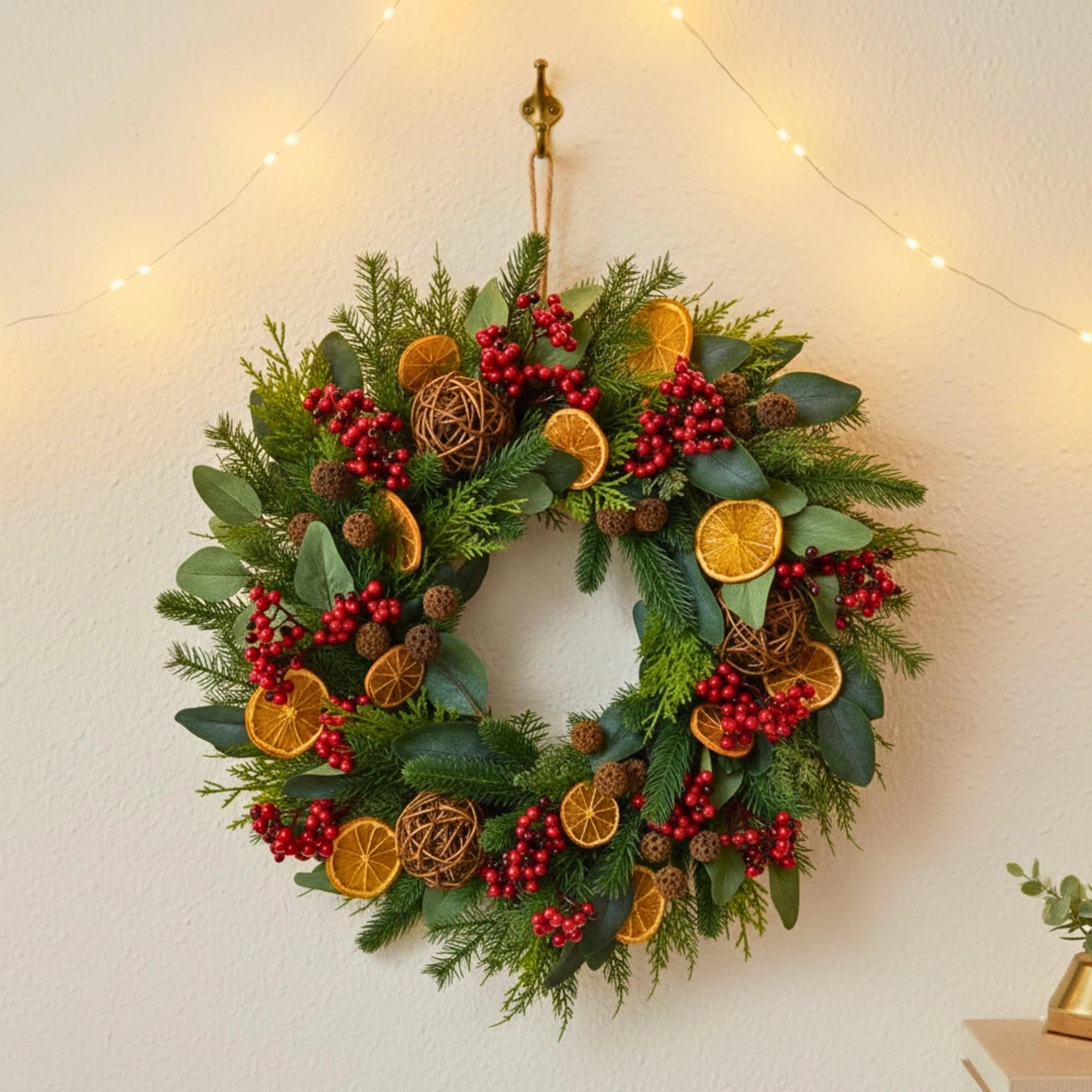24 Inch Orange With Berry Wreath