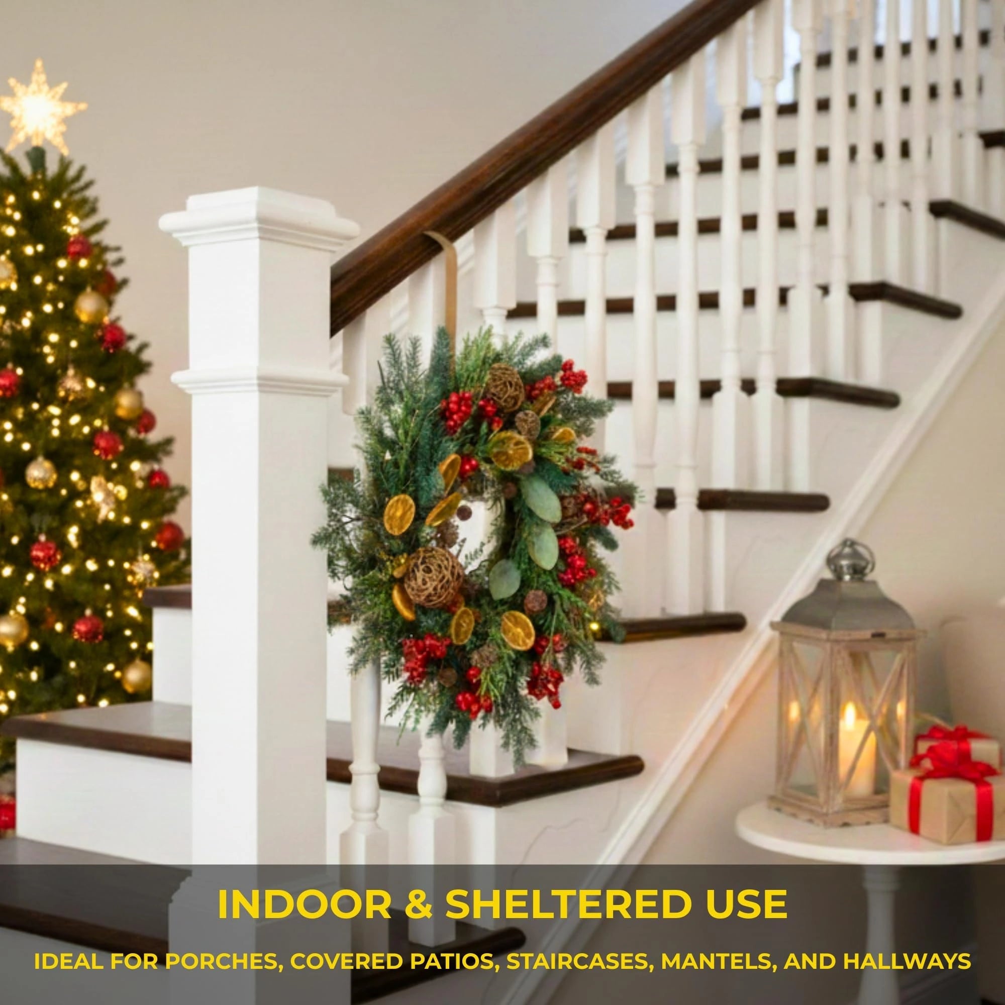 24 Inch Orange With Berry Wreath