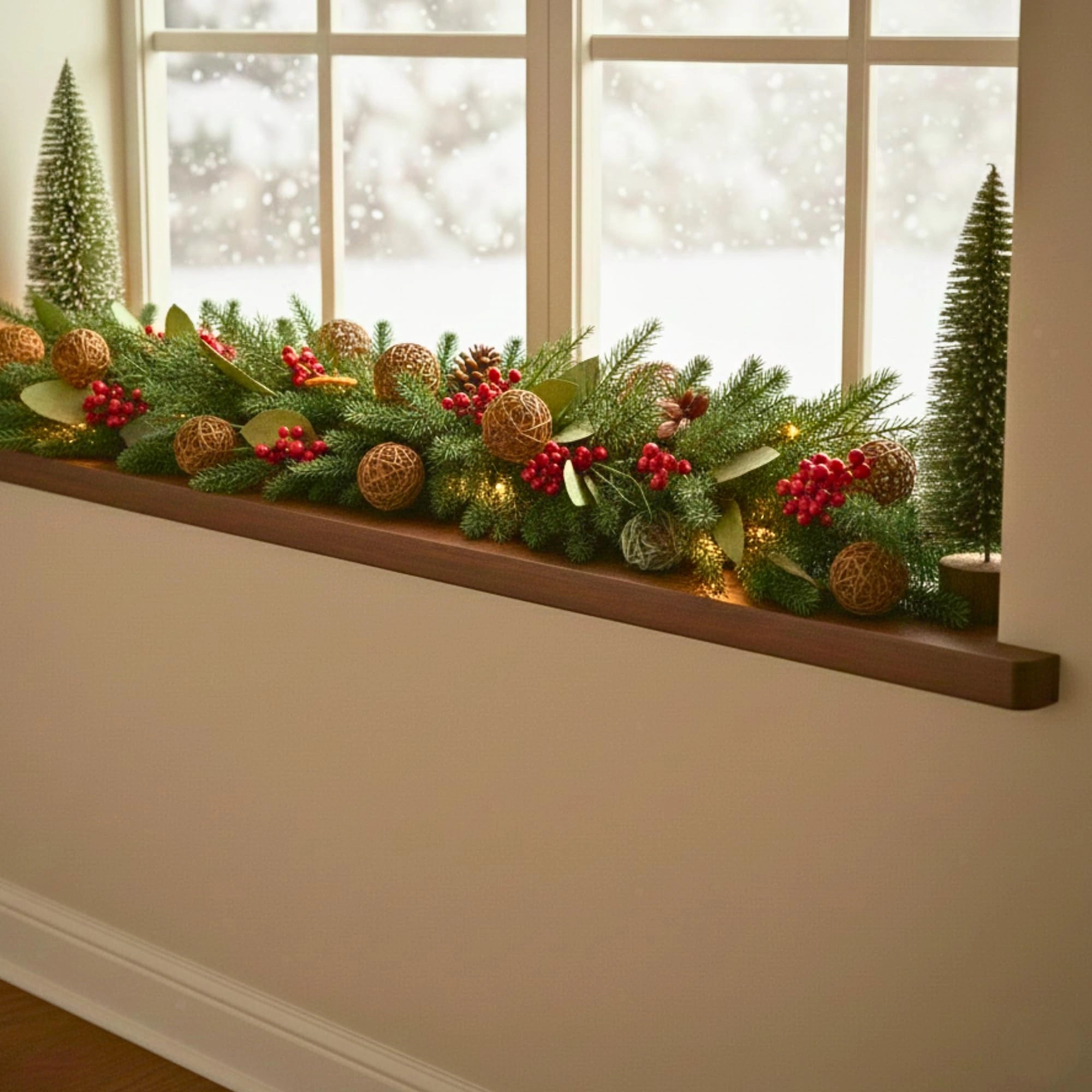 6ft/1.8m Orange With Berry Garland