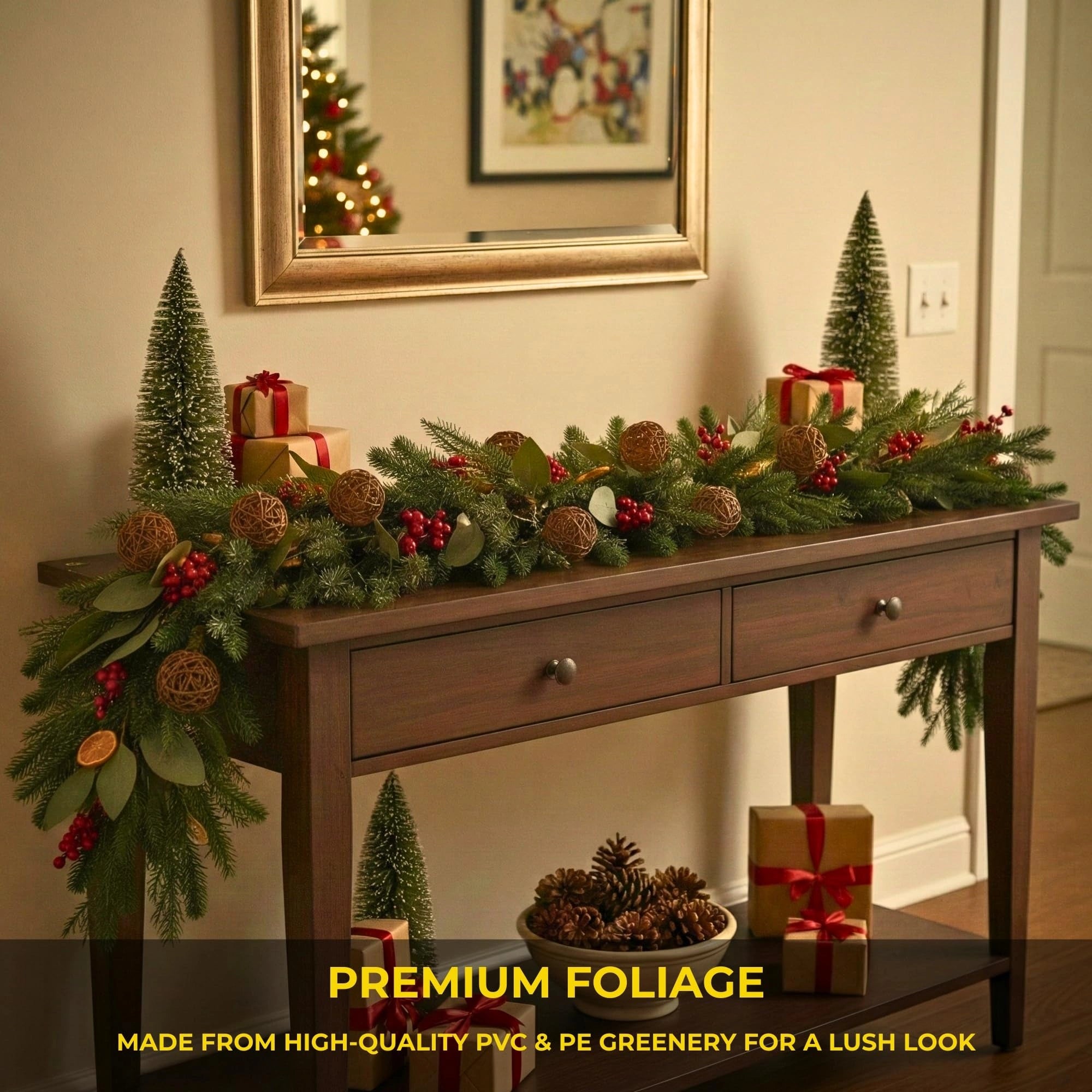 6ft/1.8m Orange With Berry Garland