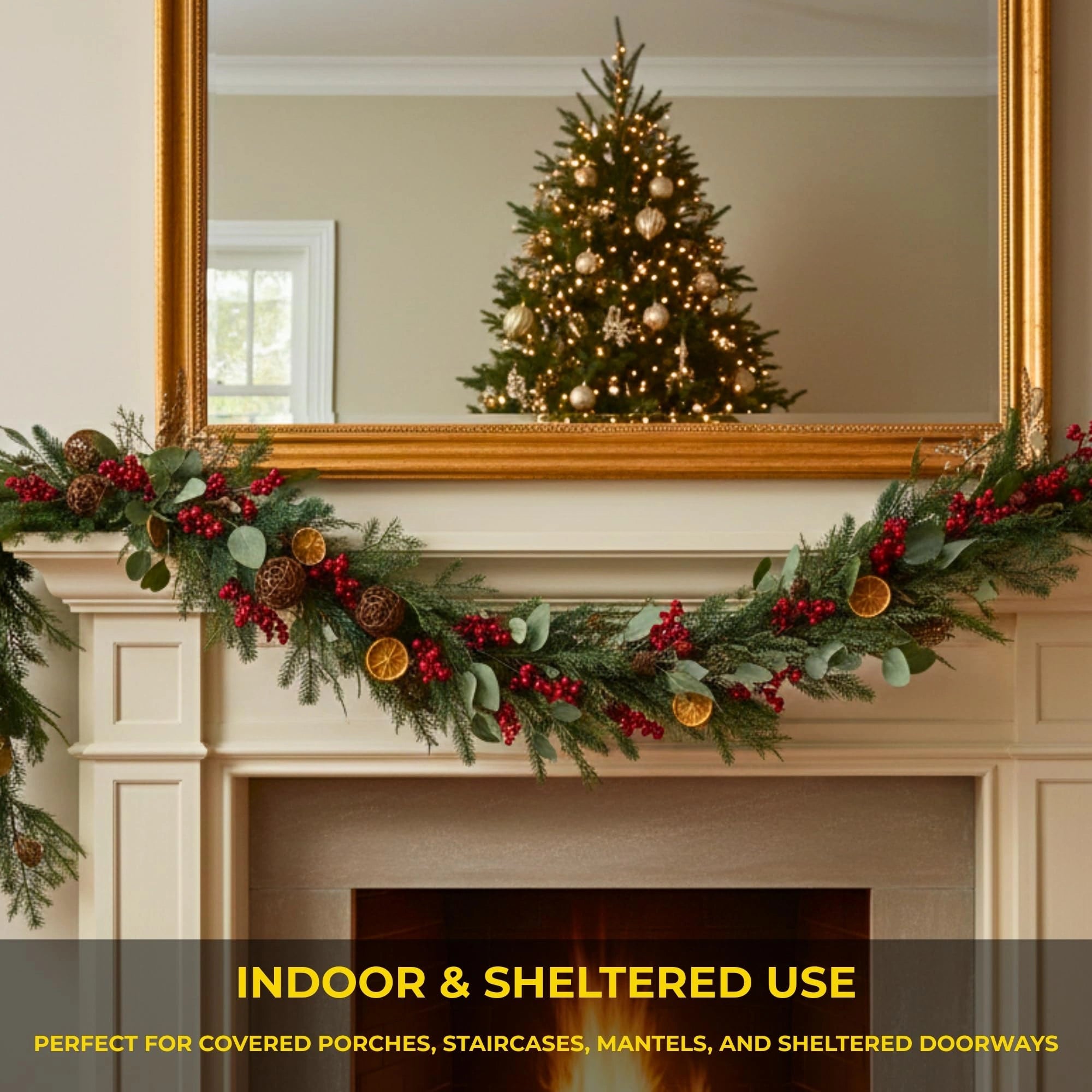 6ft/1.8m Orange With Berry Garland