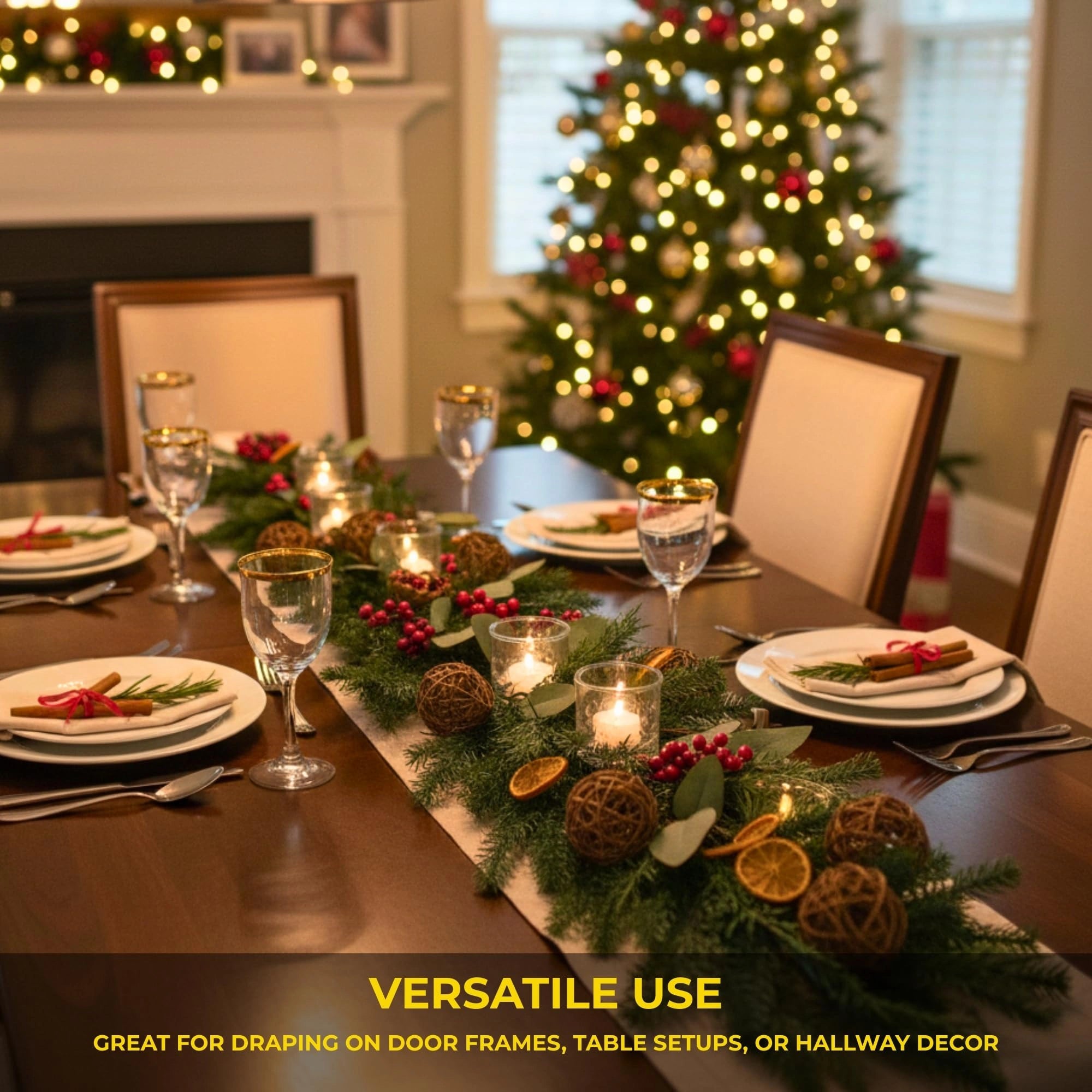 6ft/1.8m Orange With Berry Garland