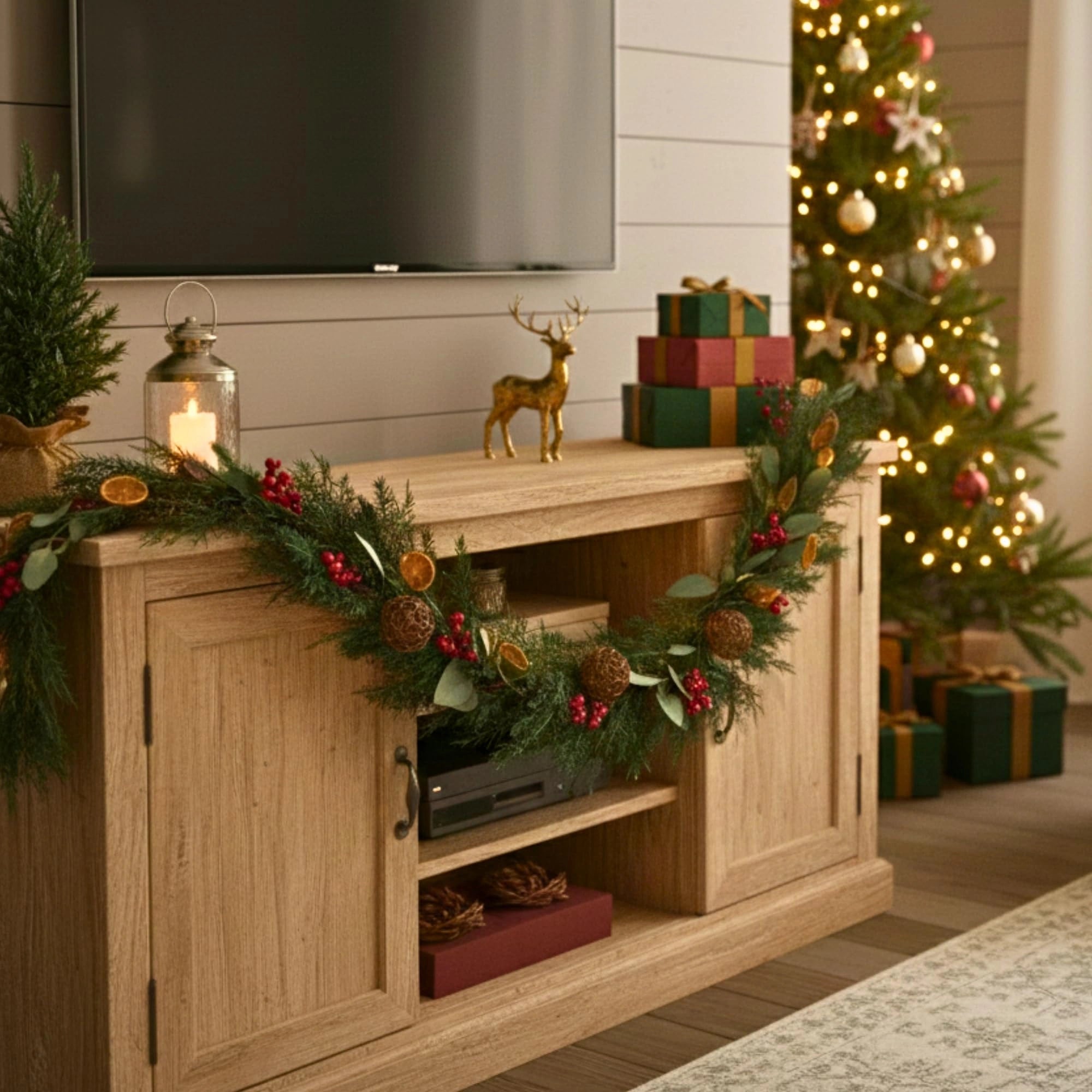 6ft/1.8m Orange With Berry Garland