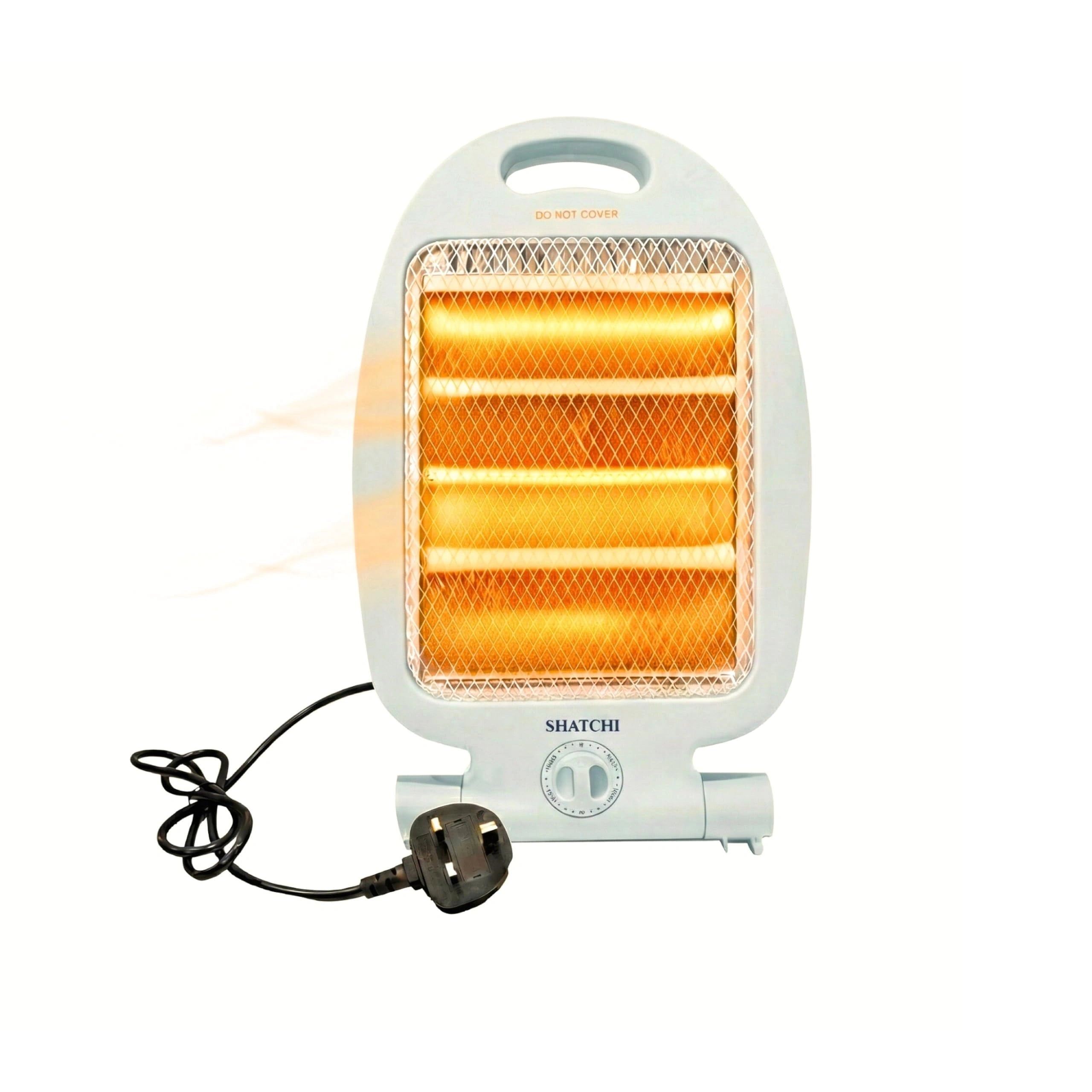 800W Quartz Heater, Portable Electric Unit with Dual Heat Settings, Quiet Space Heating with Tip-Over Safety