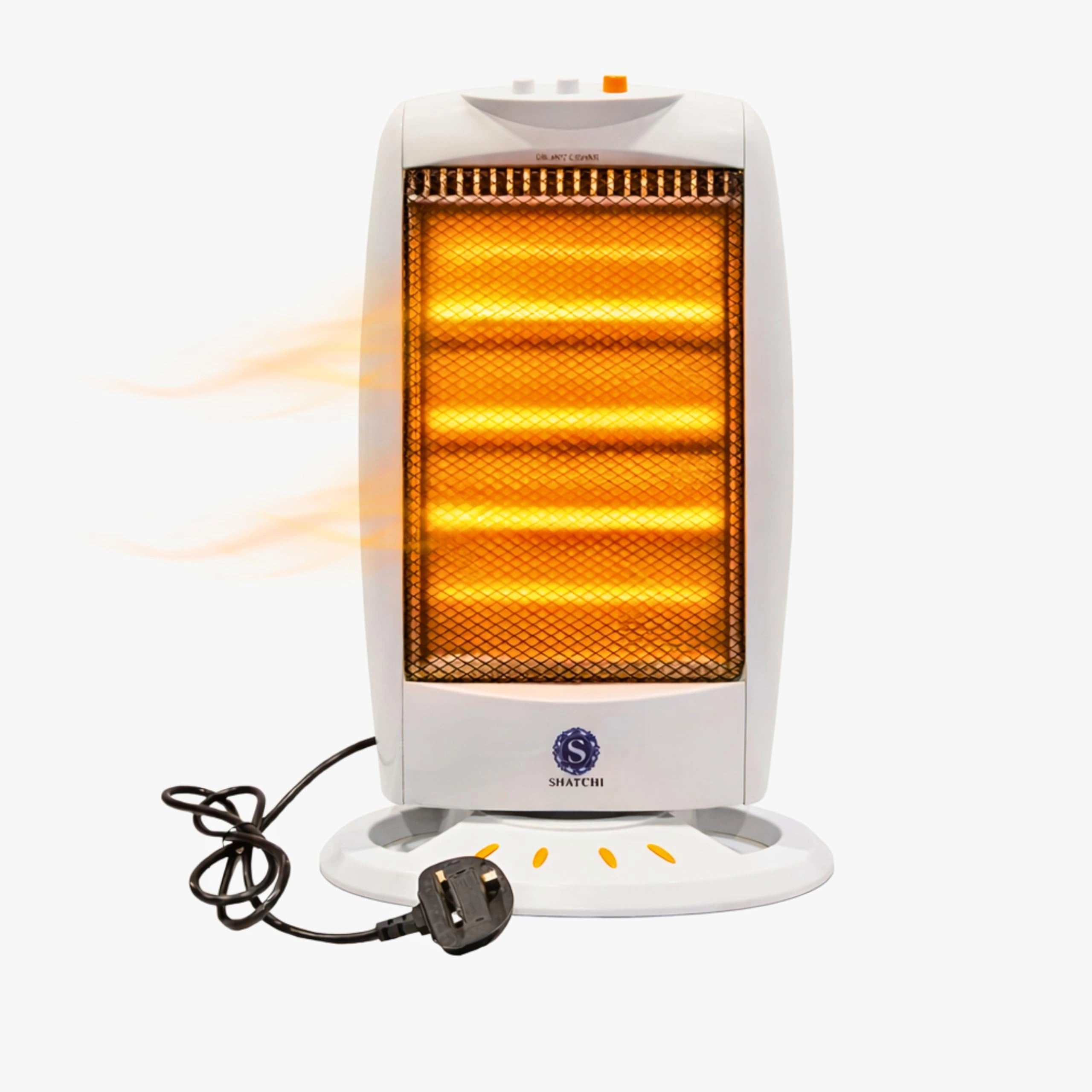 1200W Halogen Room Heater with 3 Heat Settings, Portable Electric Space Warmer with Instant Heat Glow, Oscillation, Tip Over Safety