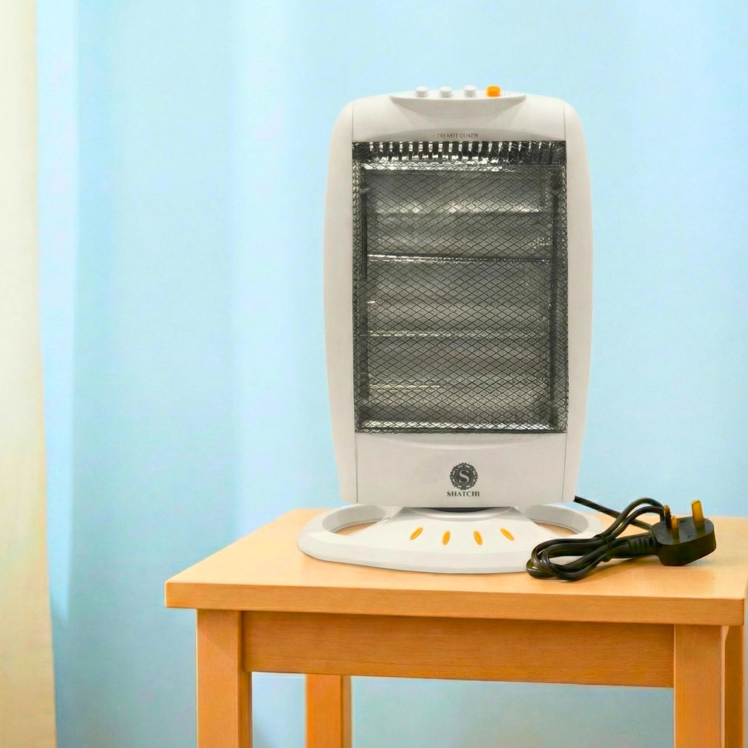 1200W Halogen Room Heater with 3 Heat Settings, Portable Electric Space Warmer with Instant Heat Glow, Oscillation, Tip Over Safety