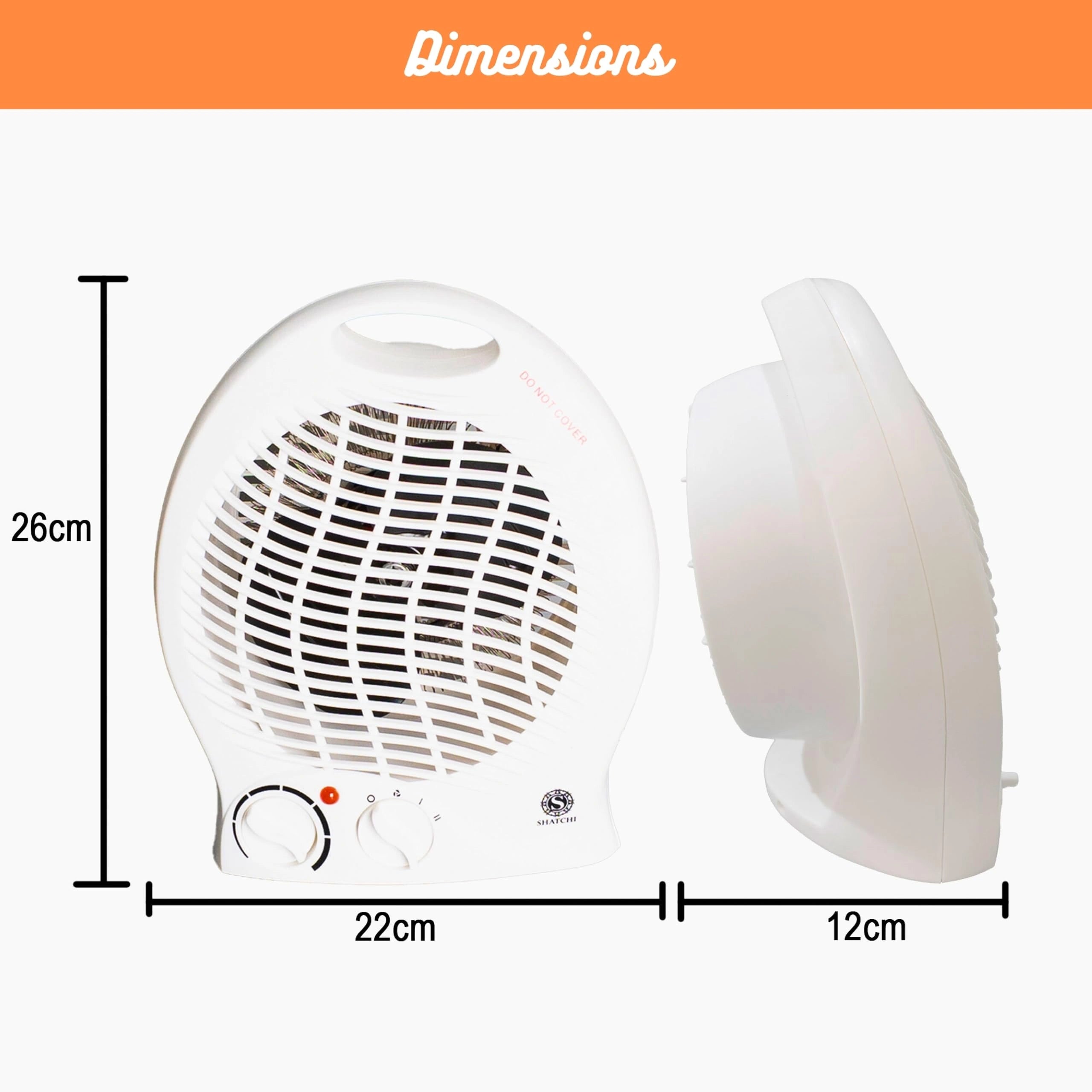 2000W Upright Fan Heater with 2 Heat Settings, Portable Electric Space Heater with Cool Air, Adjustable Thermostat