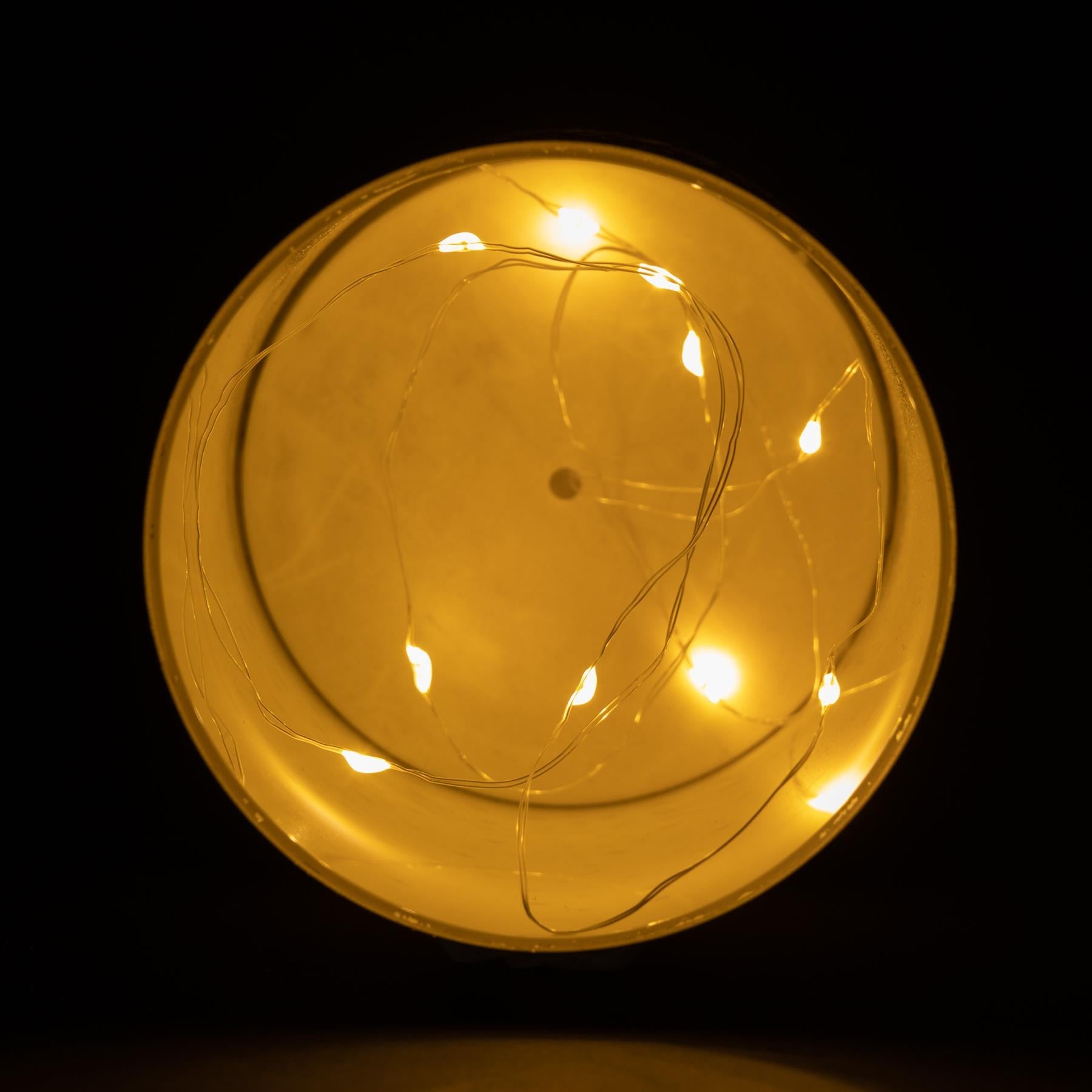 15cm Christmas Lantern LED Fairy Lights Table Lamp Decorated Vase Snowfall Scene