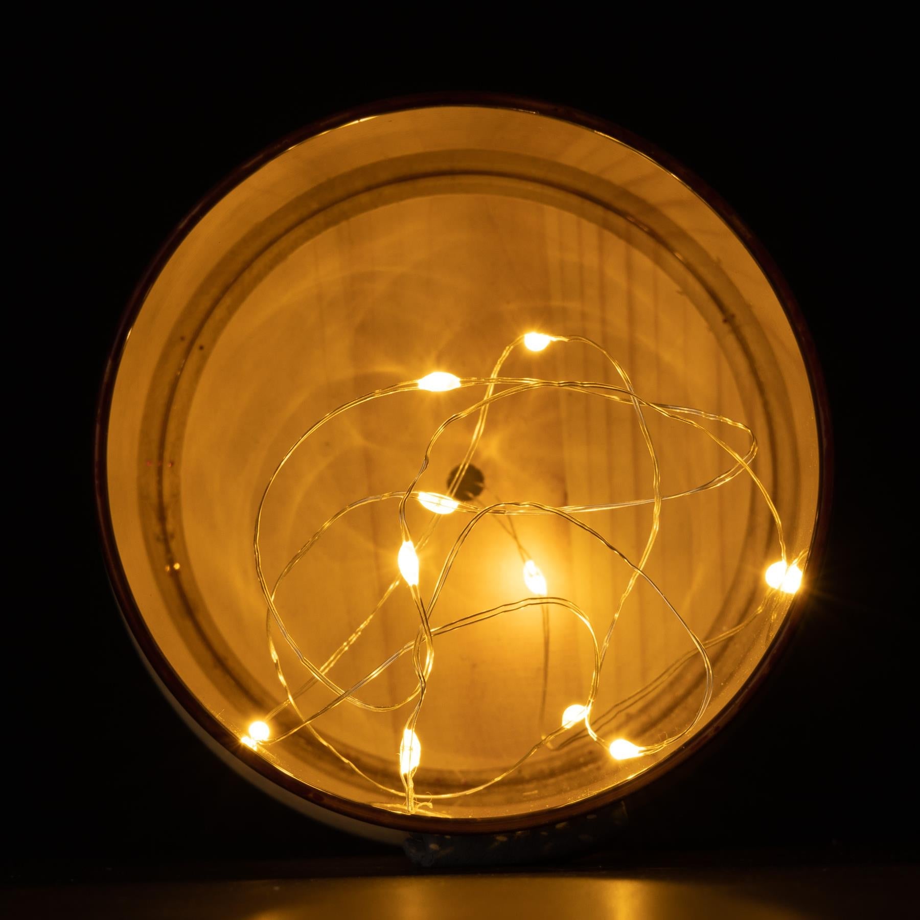 15cm Christmas Lantern LED  Lights Decorated Vase Table Lamp Santa Sleigh Scene