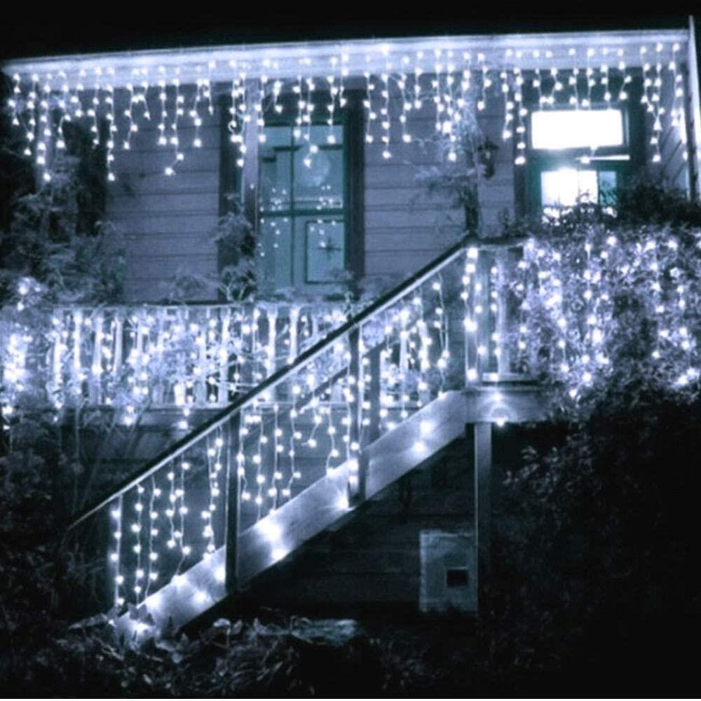 1200LED Waterfall Icicle Light Outdoor Connectable Snowing Chase Xmas Home Decor