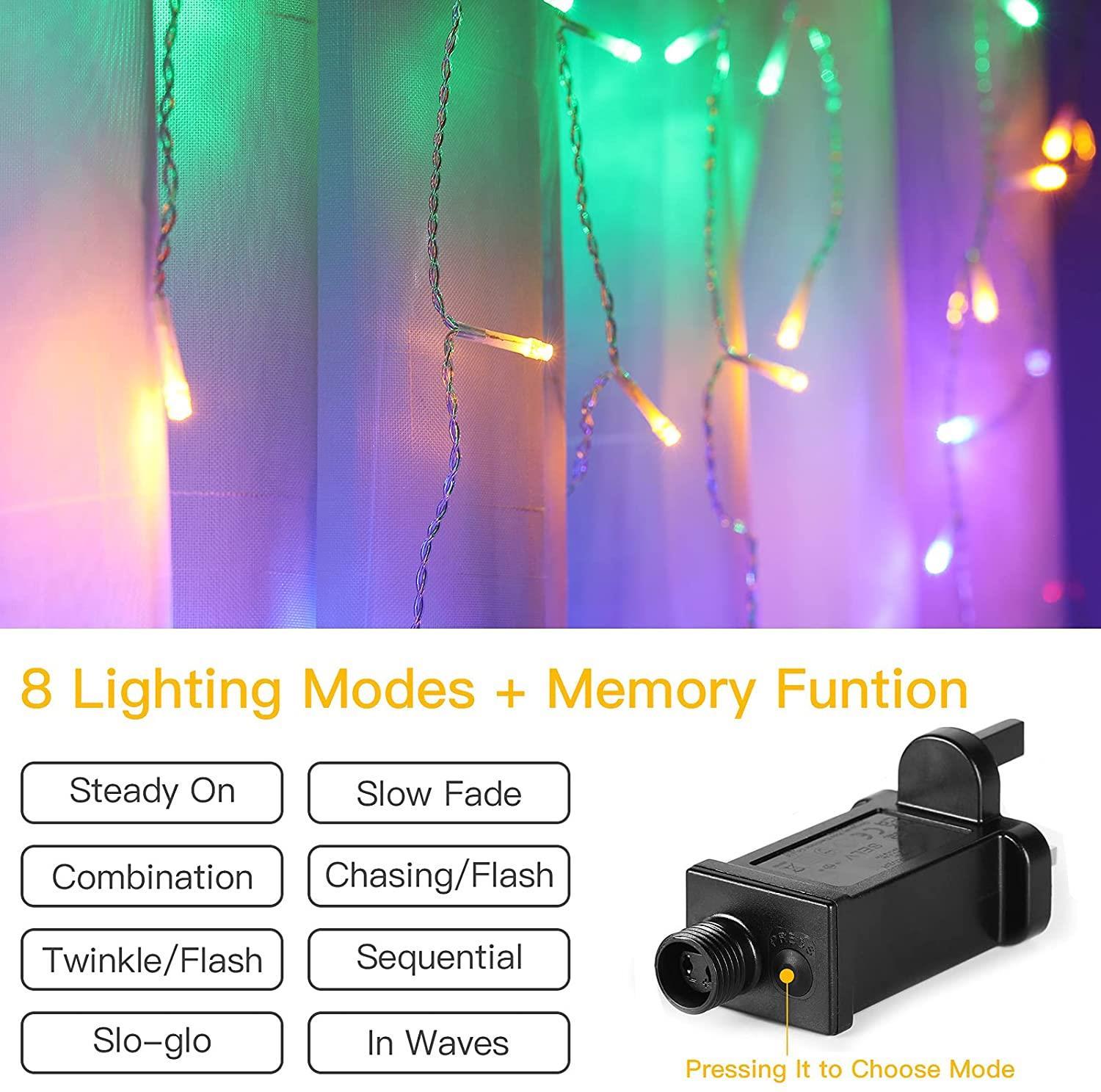 Christmas 960 LED Lights Snowing Chaser Icicle Bright Party Wedding Xmas Outdoor