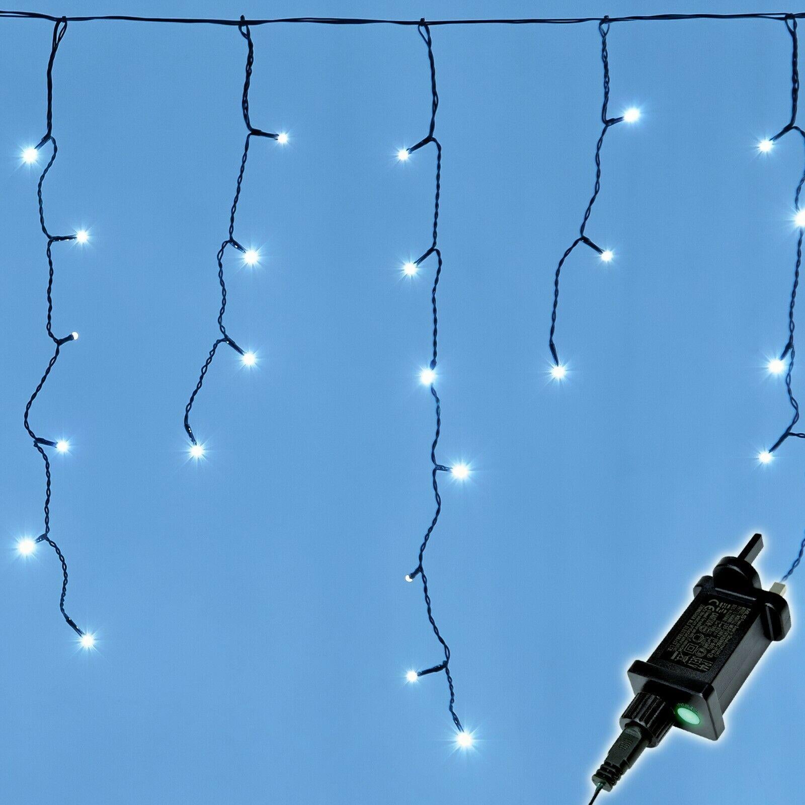 240LED Waterfall Icicle Light Outdoor Connectable Snowing Chaser Xmas Home Decor