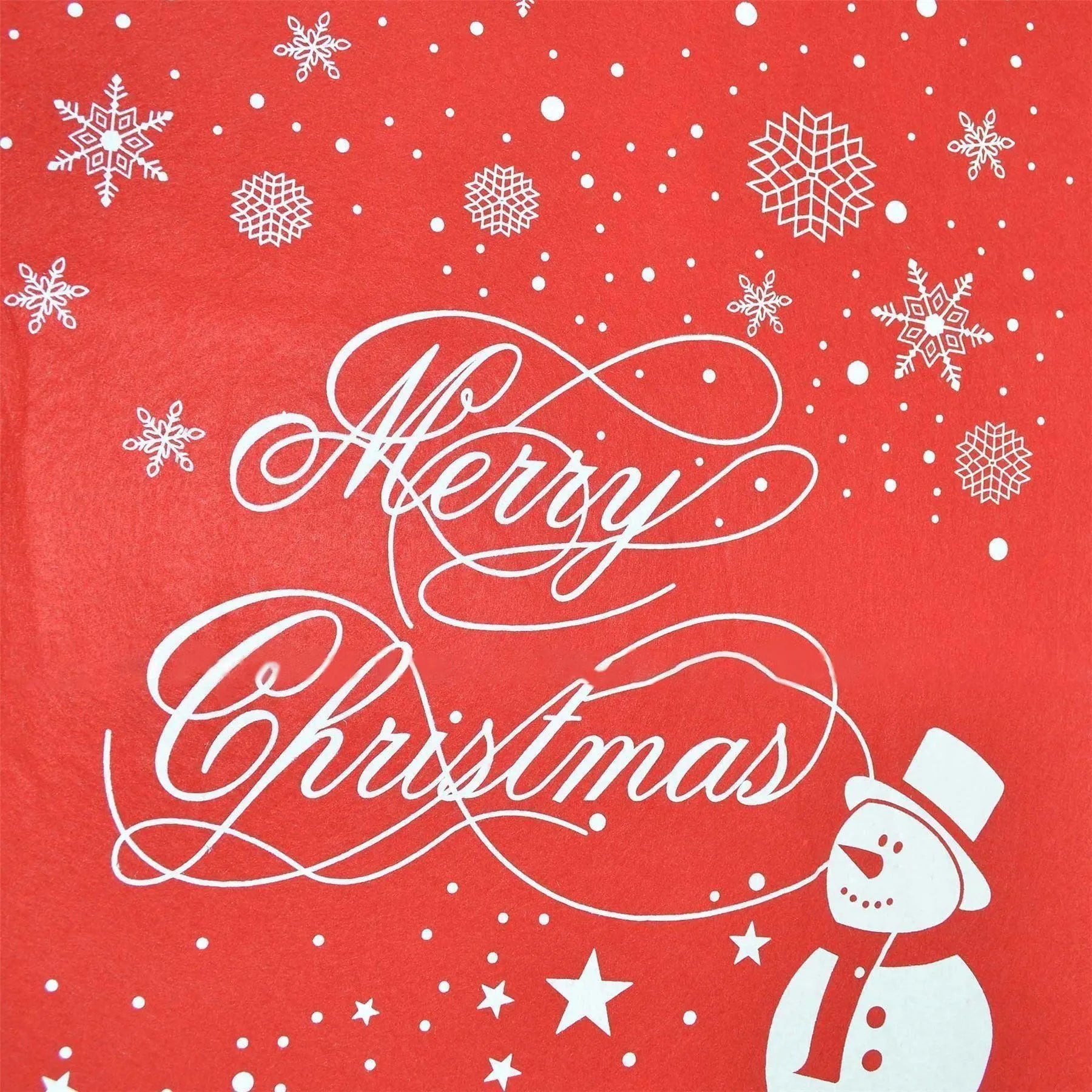 1 Christmas Santa Sack Stocking Sock Gifts Bag Xmas Accessories Snowman Snowflake