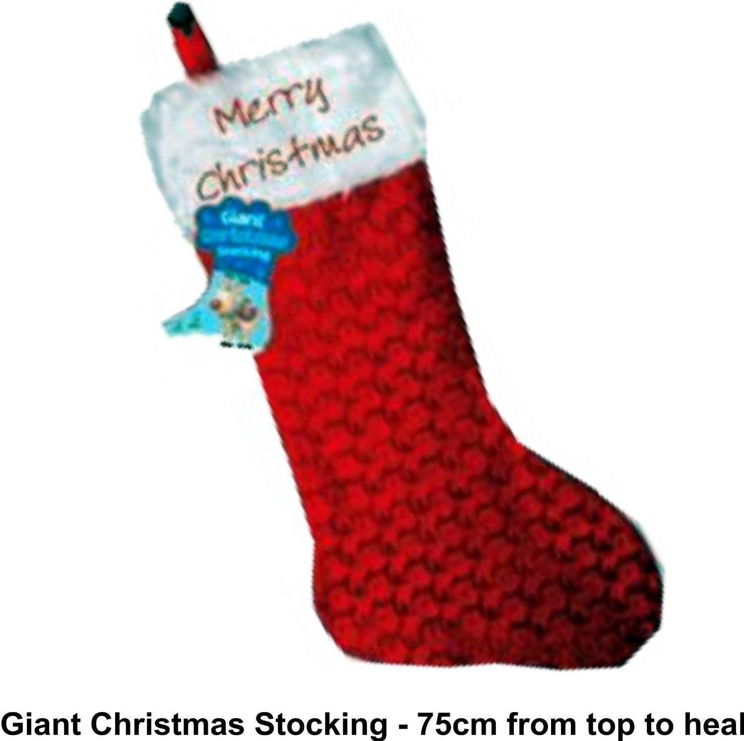 2 Giant Red Traditional Christmas Present Gifts Stocking Hanging Decoration 88cm