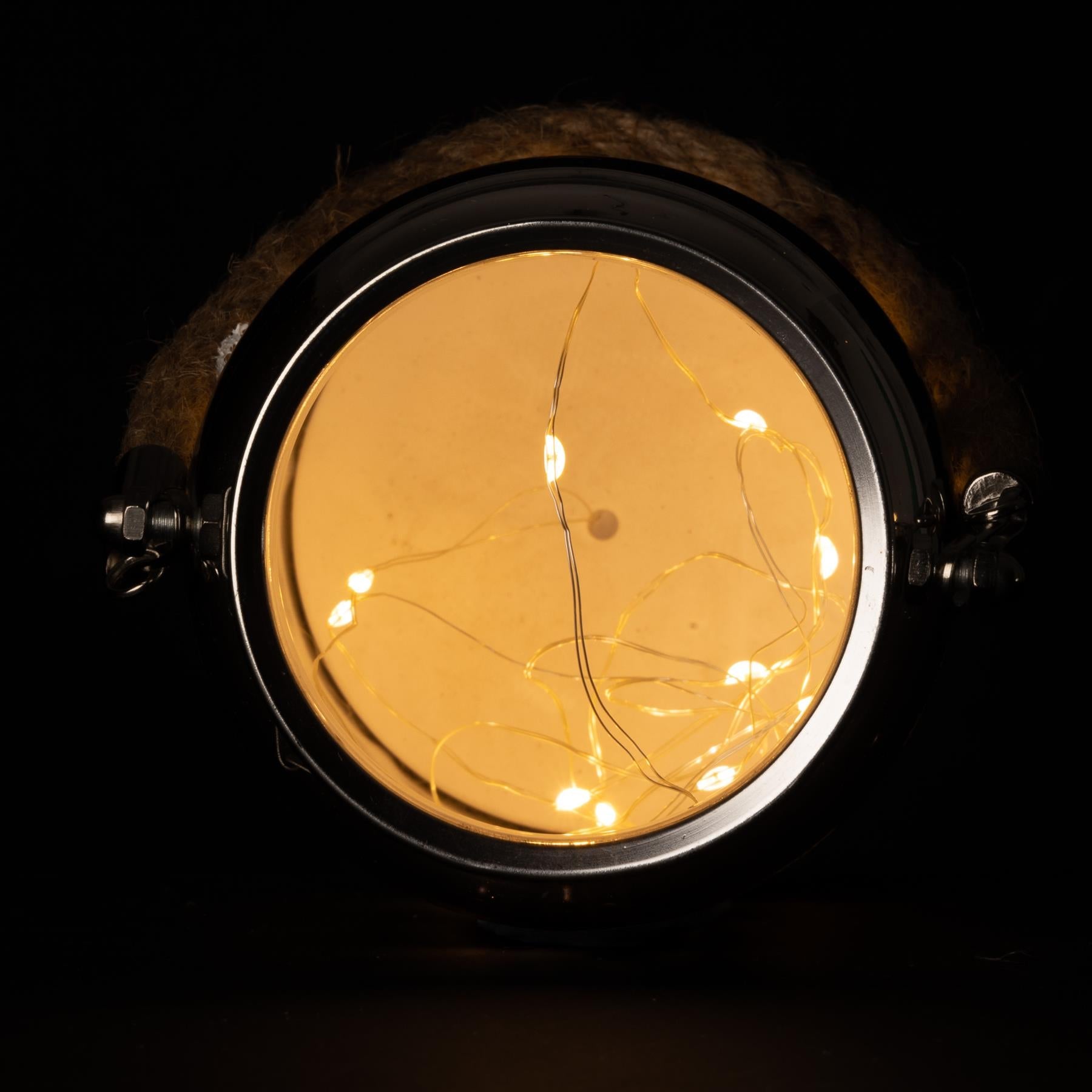 Christmas Jar Lamp 20cm Table Decoration Xmas LED Fairy Light Silver Snowflake