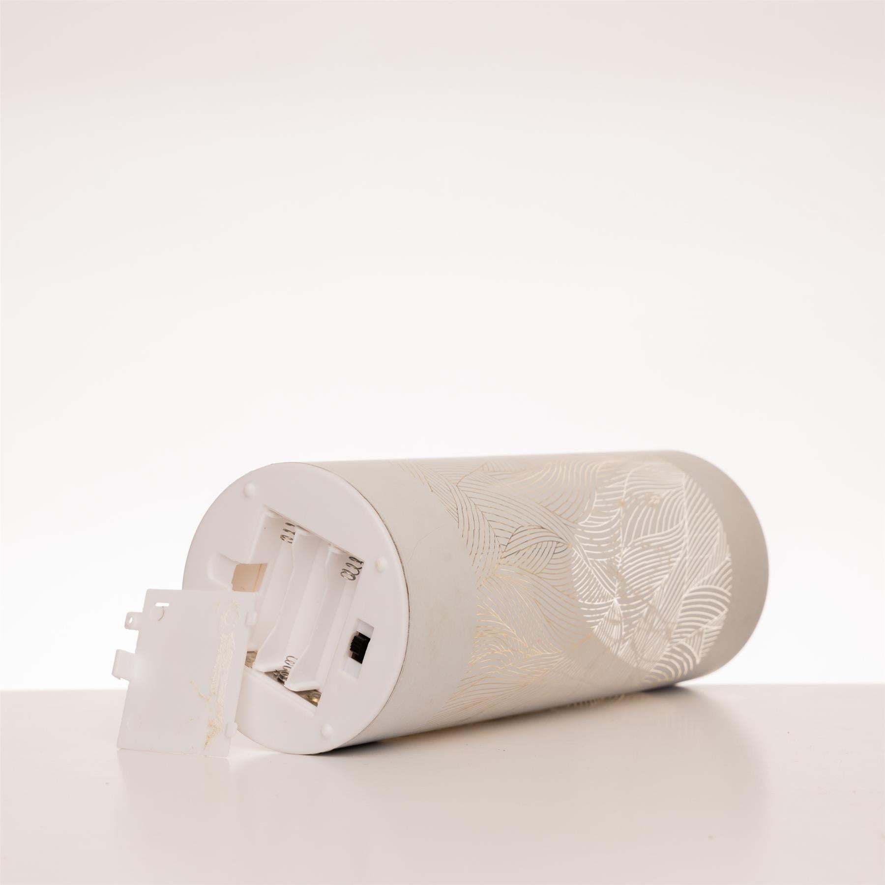 20cm Christmas Lantern LED Fairy Lights Decorated Vase Table Lamp Feather Design