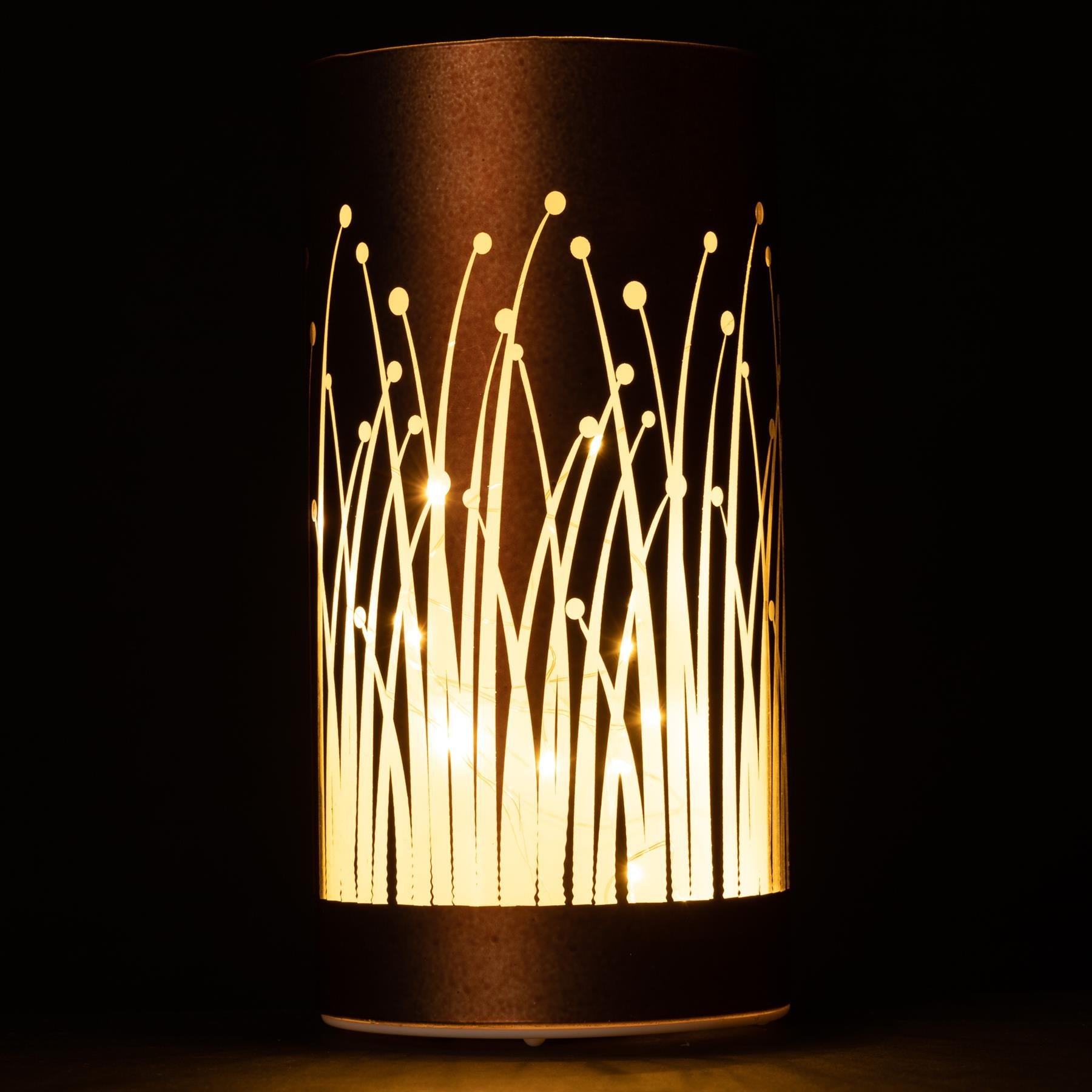 20cm Christmas Lantern Table Lamp LED Fairy Light Copper Firework Decorated Vase