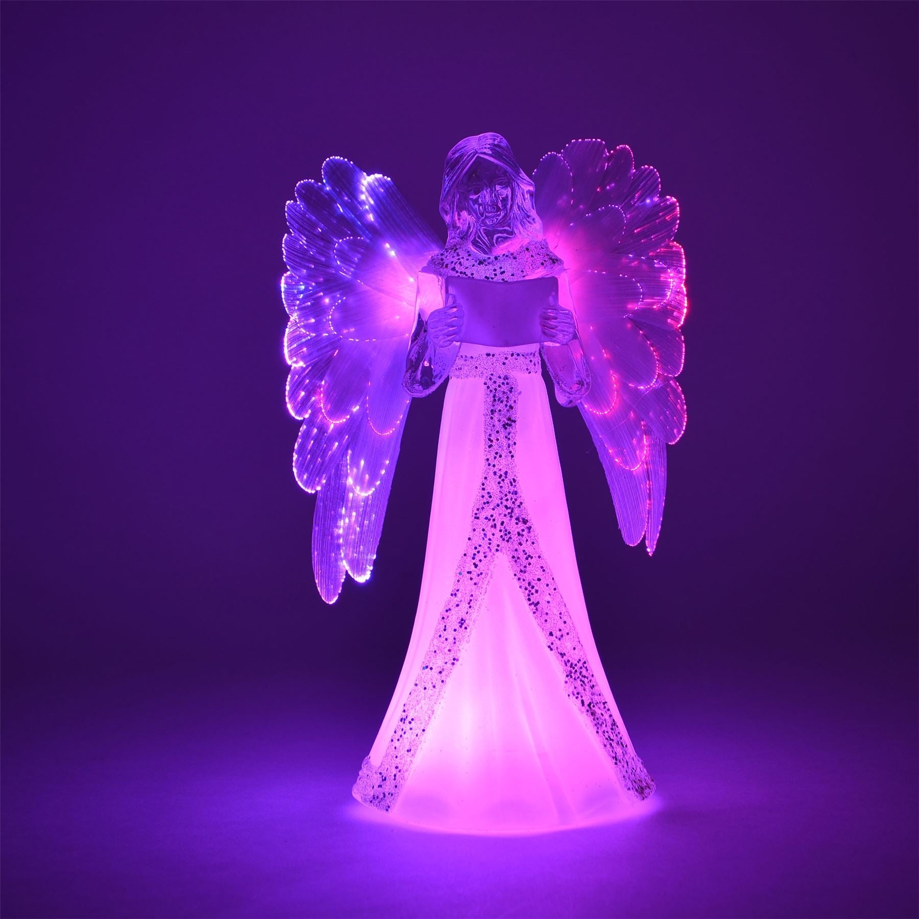 Christmas Figures LED Light Up Angel Novelty Tabletop Xmas Gifts Home Decor 21CM