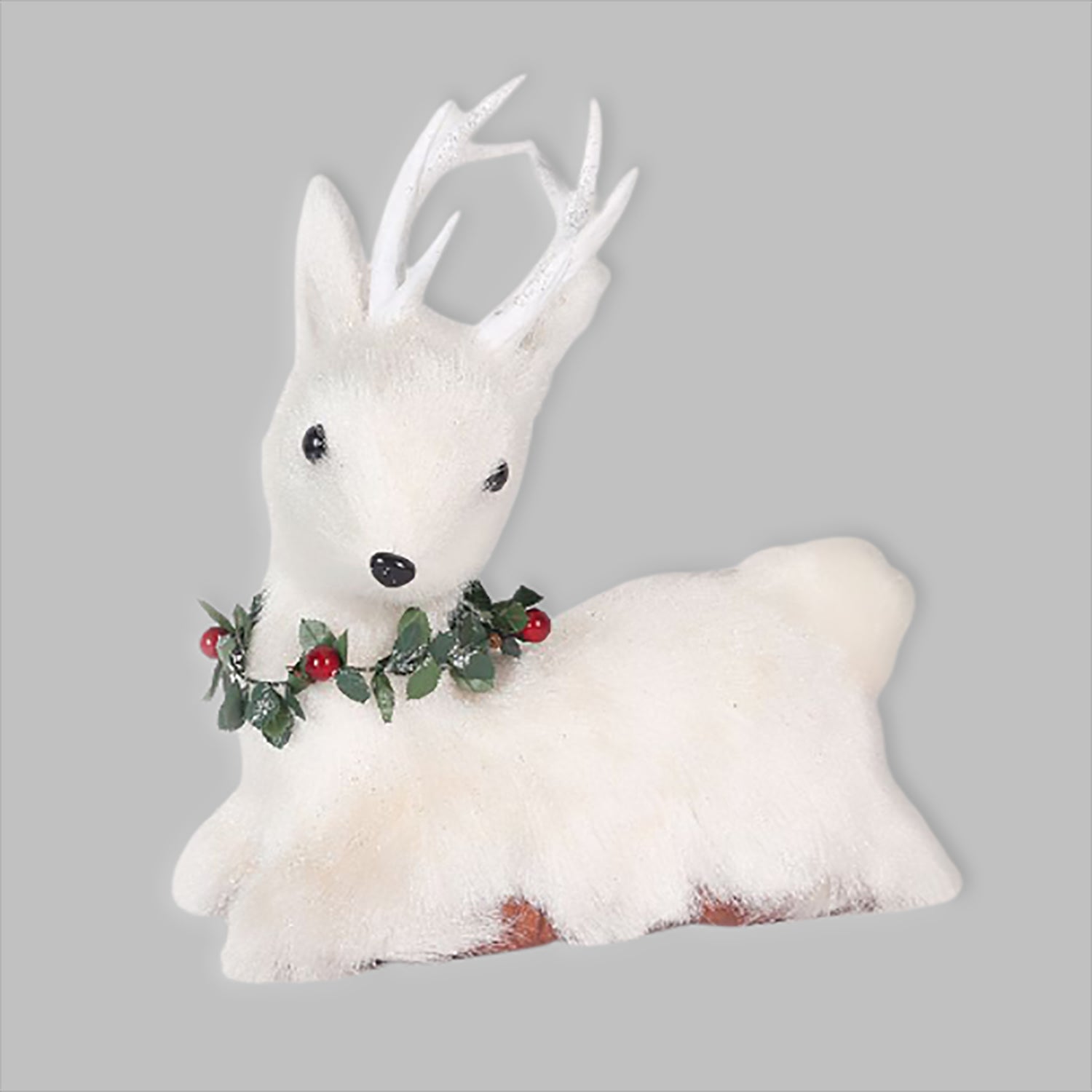 Christmas Lying Deer Figurine Showpieces Xmas Home Office Art Table Decorations