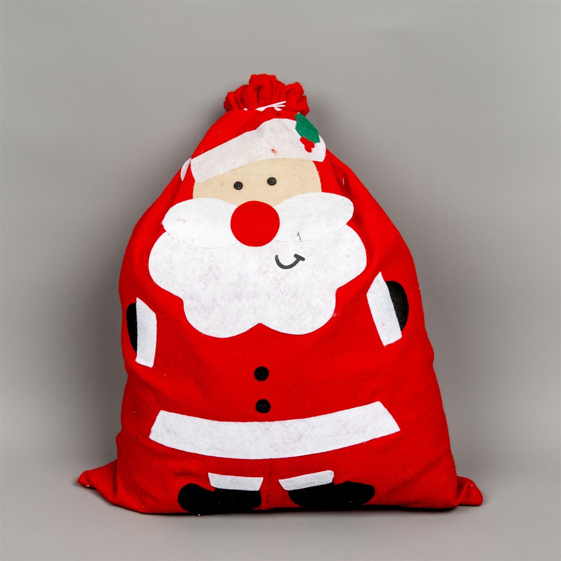 2Pcs Large Father Christmas Santa Sack Red Stocking Bag Gift Presents Xmas Toy