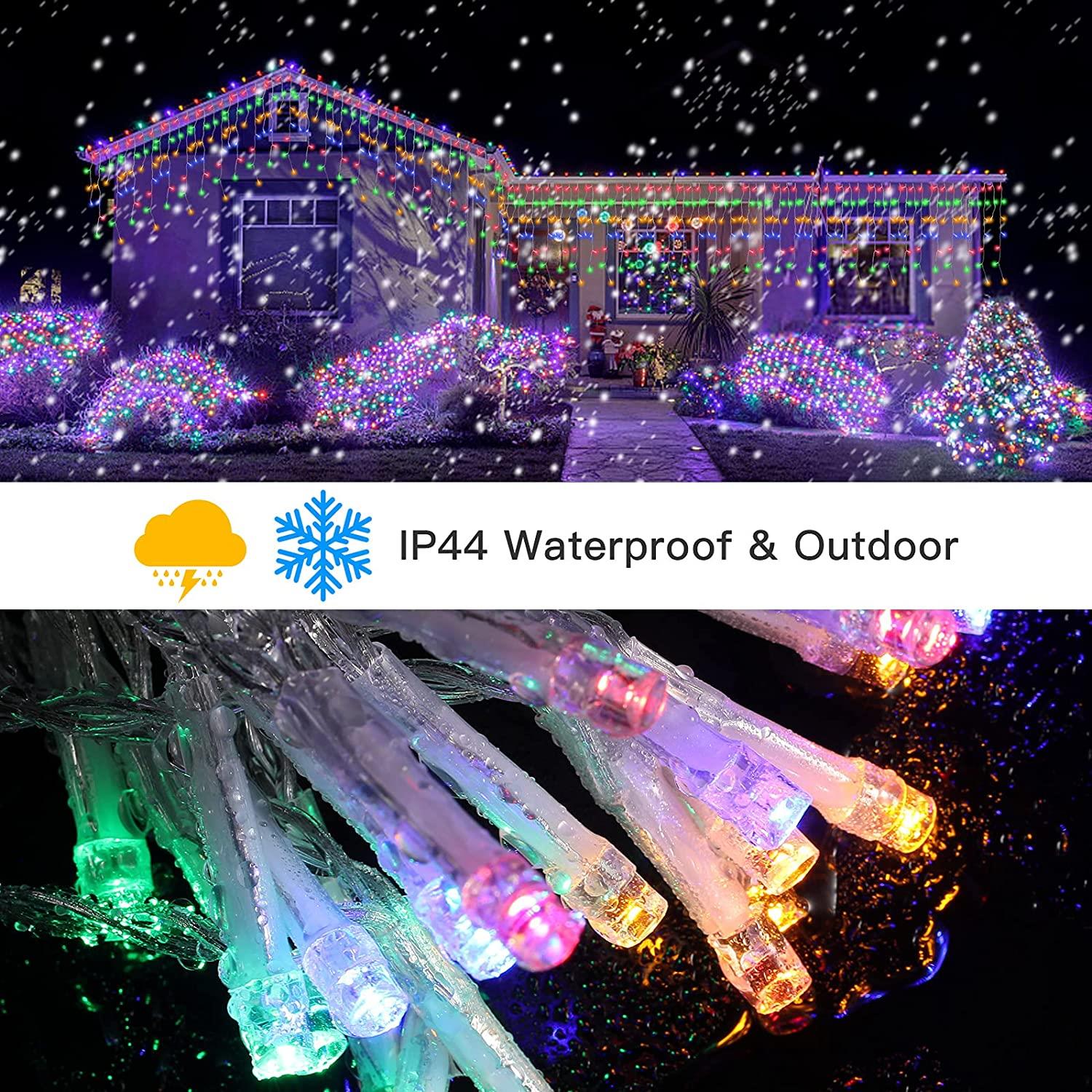 Christmas 240 LED Lights Snowing Chaser Icicle Bright Party Wedding Xmas Outdoor