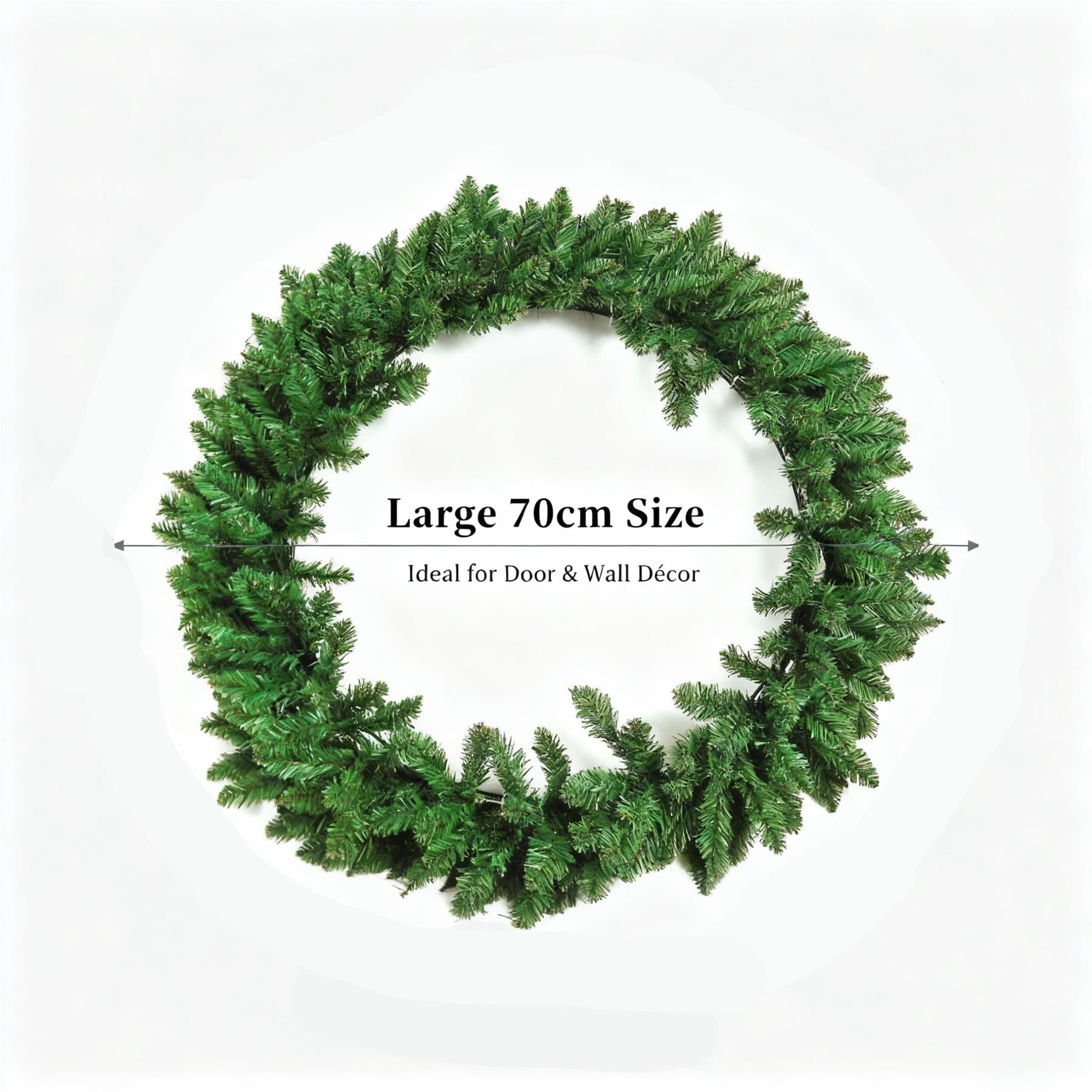 70cm Green Imperial Wreath 260 Tips