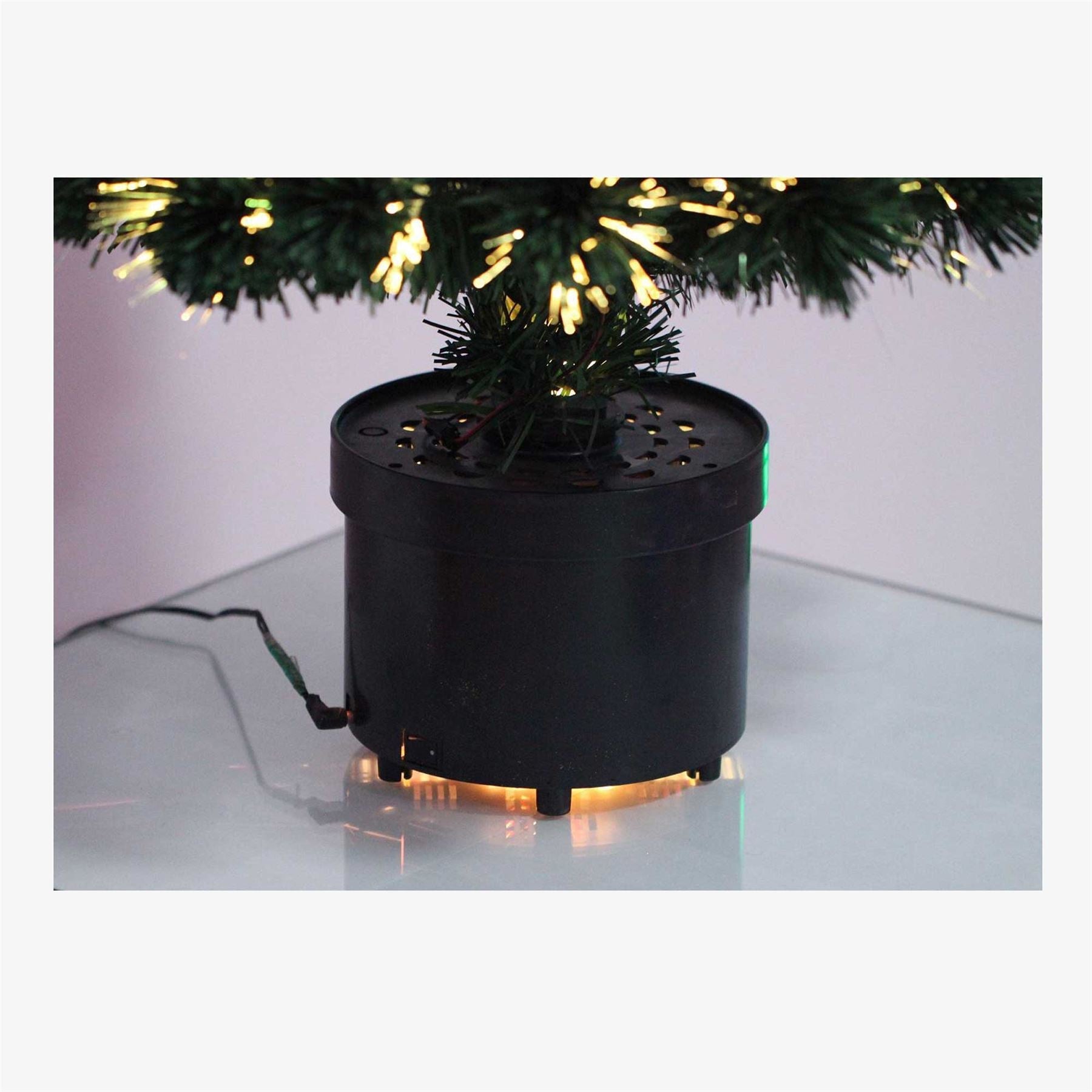 2FT Pre-Lit Christmas Tree Green Fiber Optic LED Light Xmas Home Holiday Decor