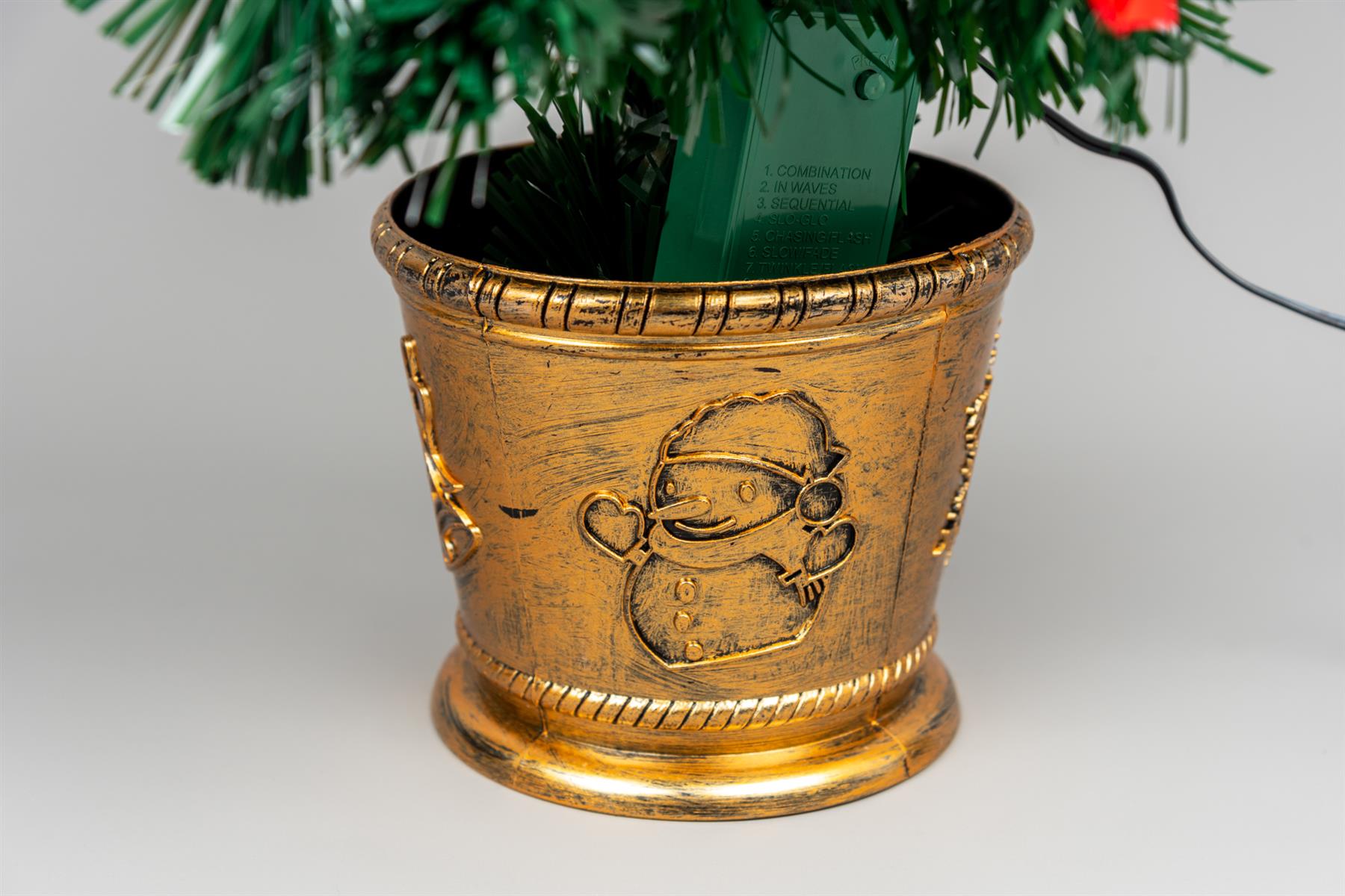 2FT Pre-Lit Christmas Tree Green Fiber Optic LED Lights Xmas Home Holiday Decor