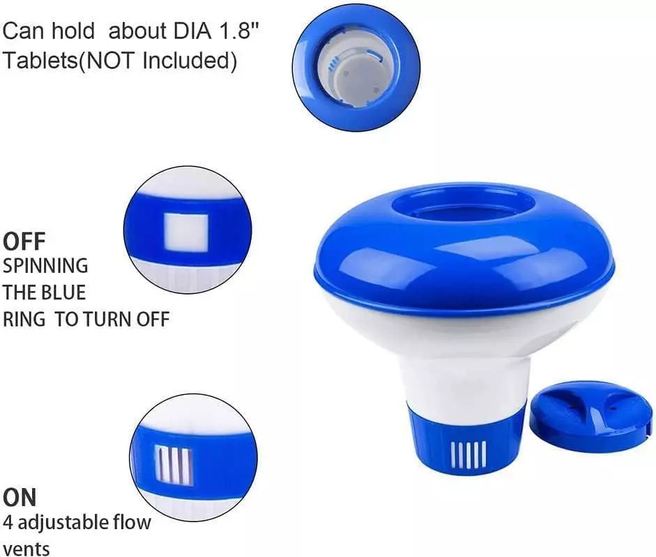 2x Floating Chlorine Tablet Dispenser