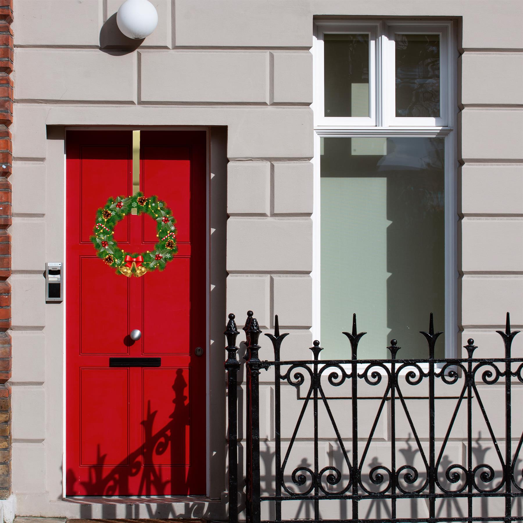 30Cm Metal Wreath Hanger Gold