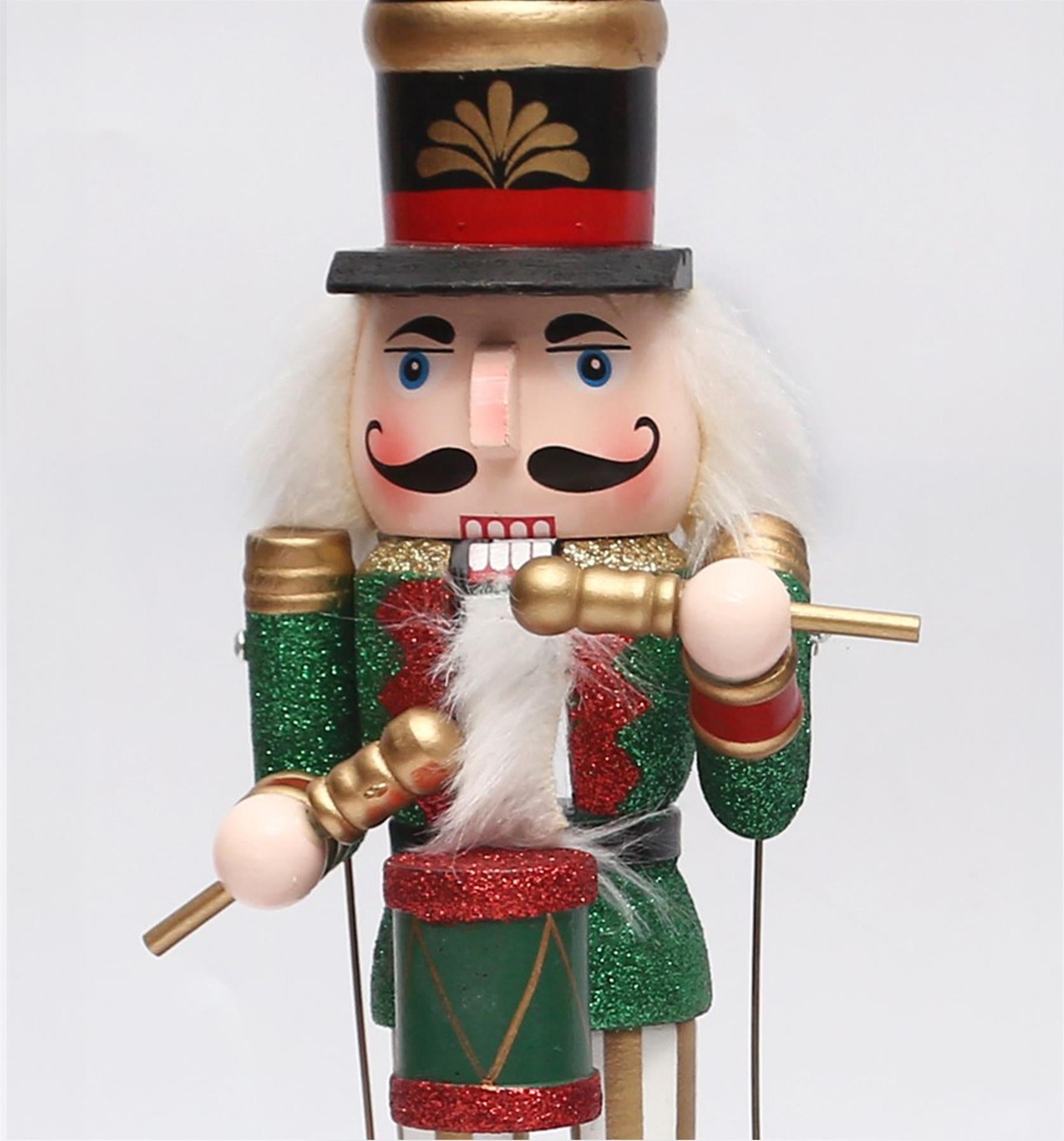 30Cm Musical Box Nutcrackers - Drummer Figures - Animated Clockwork Puppet Christmas Decoration