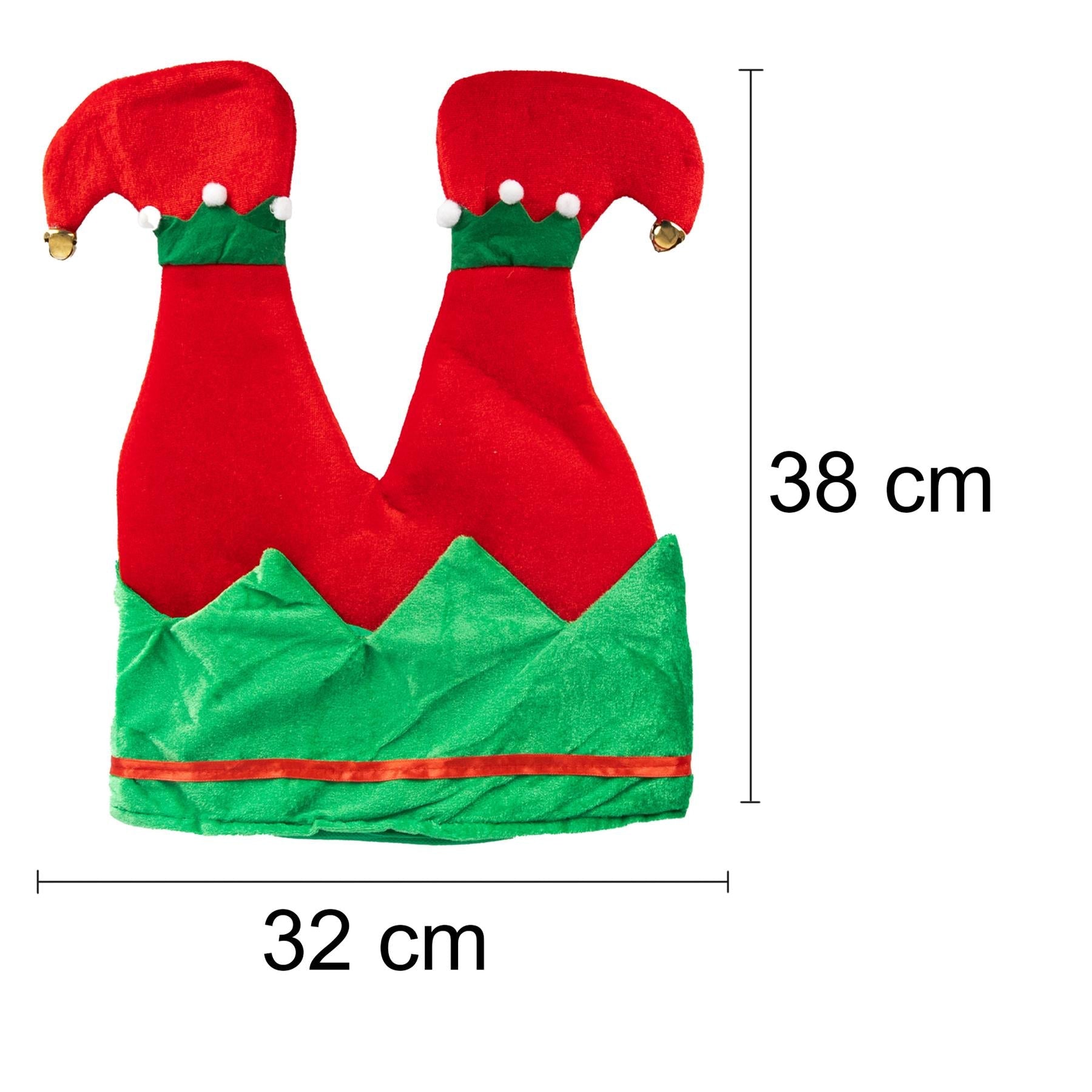 Christmas Hat Elf Leg Adult Fancy Dress Accessory Novelty Cap Festive Xmas Party
