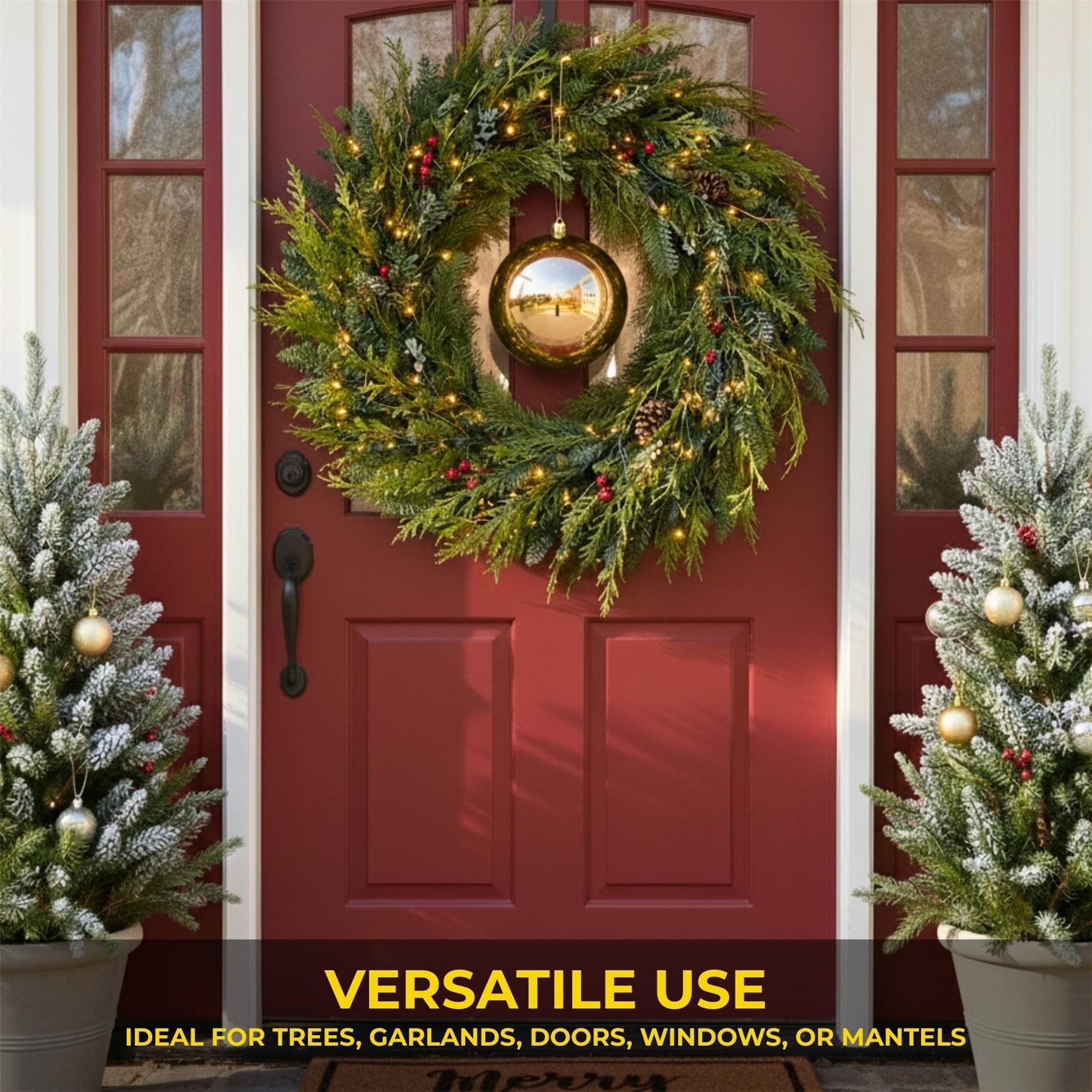 25cm Champagne Christmas Bauble – Shatterproof, Gloss Finish