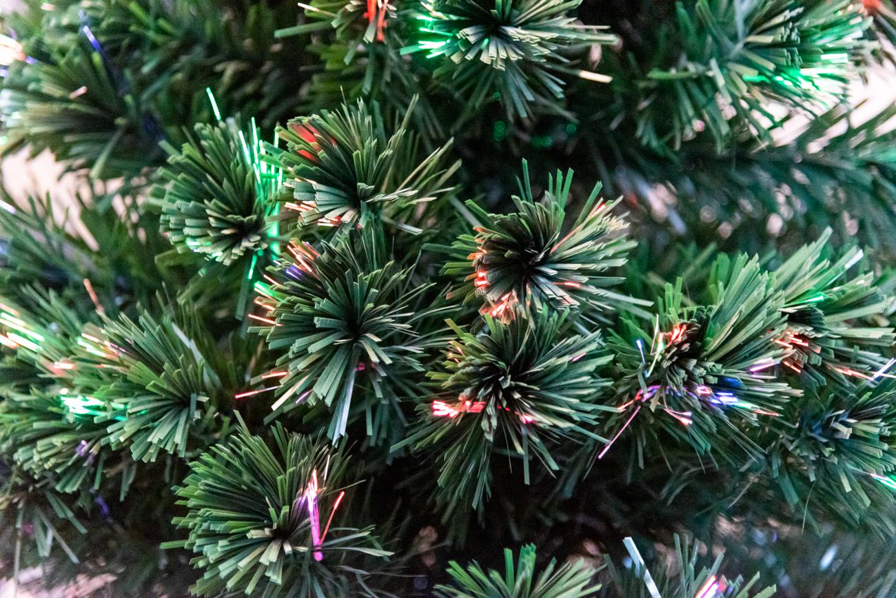3FT Pre-Lit Christmas Tree Green Fiber Optic LED Lights Xmas Home Holiday Decor