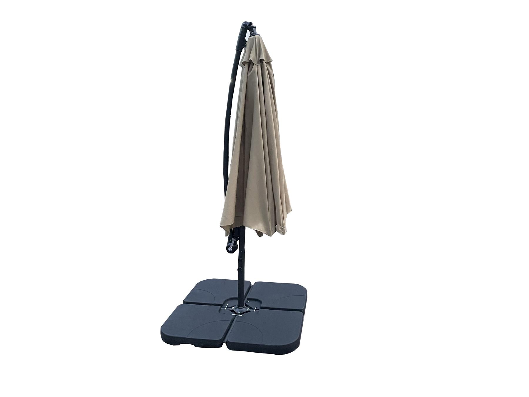 3m Garden Parasol Hanging Cantilever Umbrella Beige